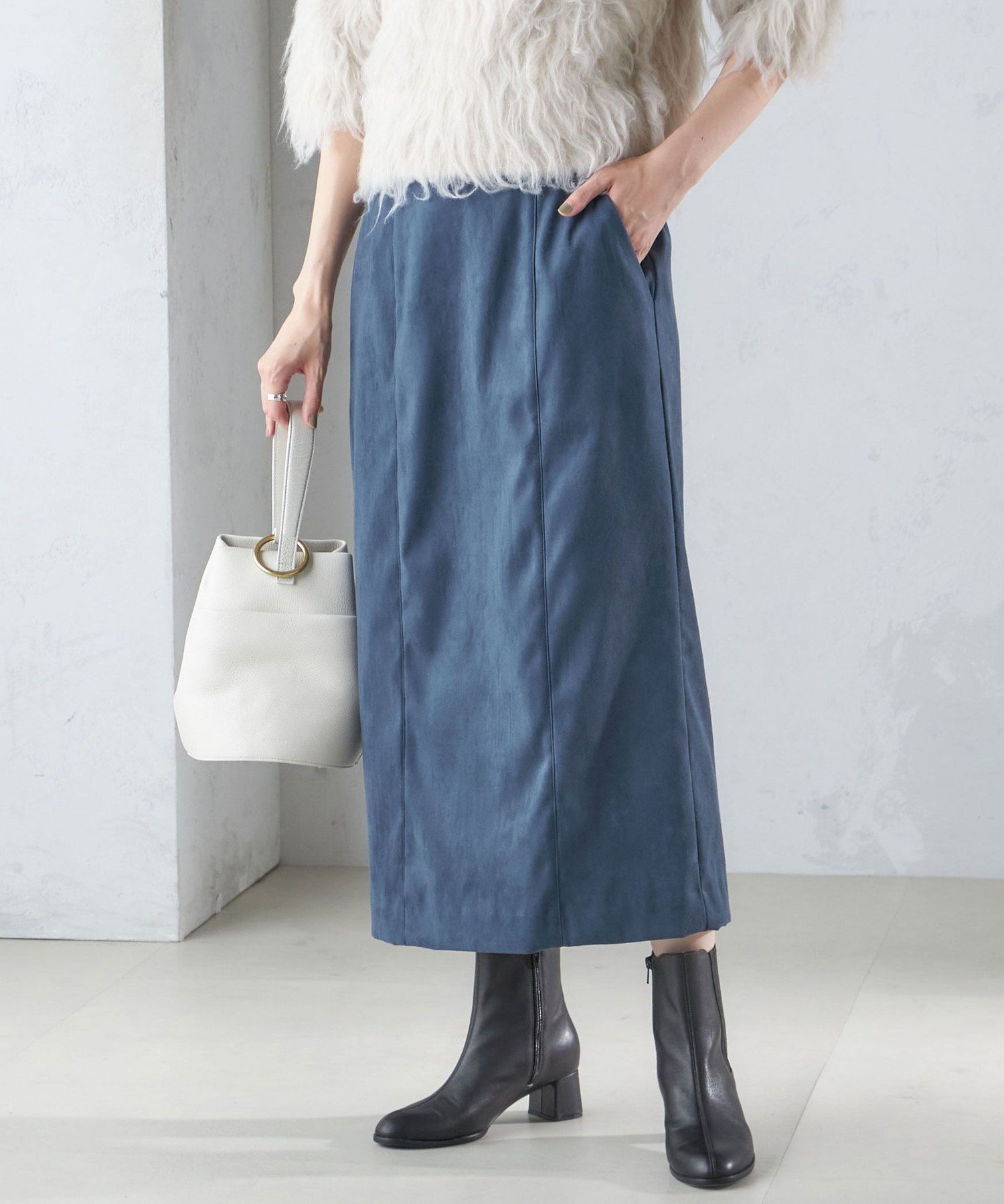 EVERYDAY I LIKE. スエードタイトスカート　36 ikka（イッカ） スカート カットスエードタイトスカート : ZOZOTOWN