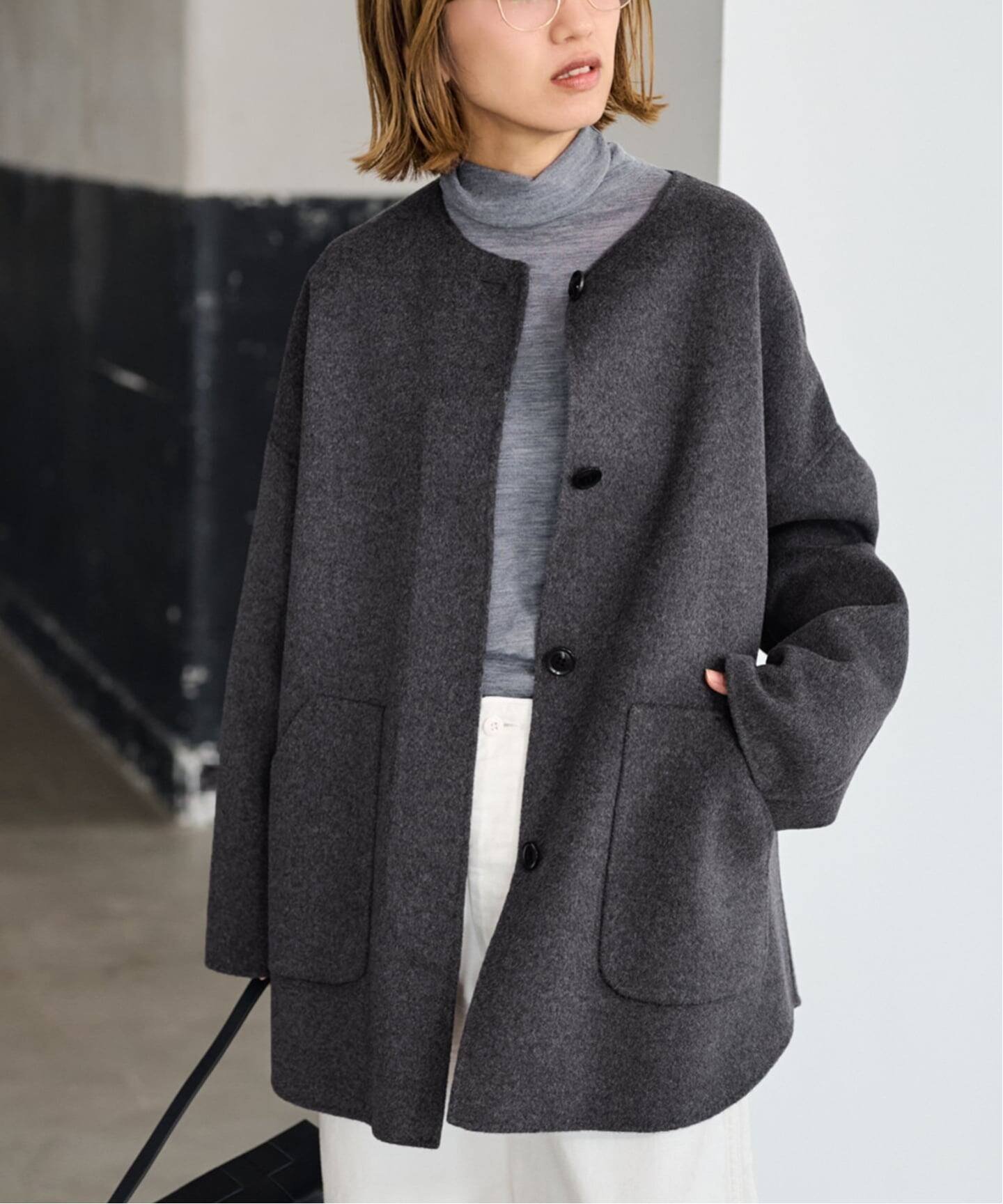 FRAMeWORK｜≪WEB限定追加≫ハミルトンリバークルーネックコート