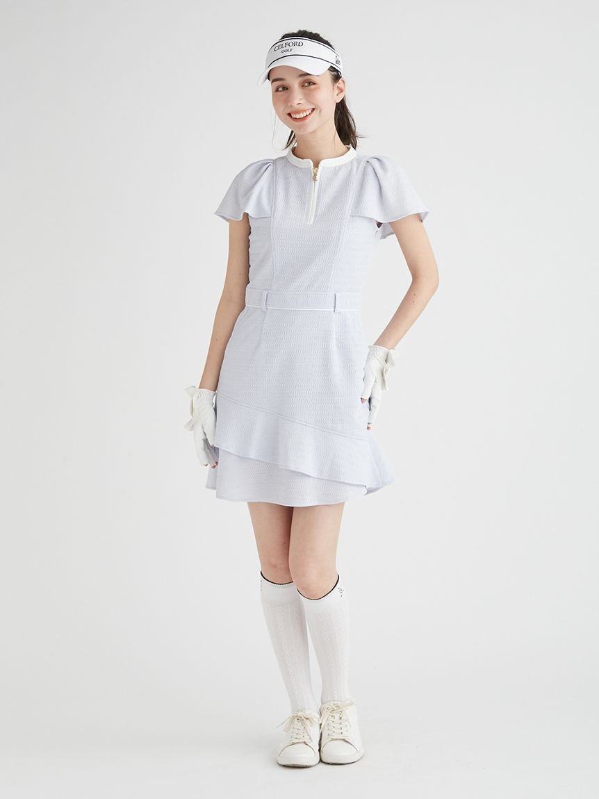CELFORD｜【CELFORD GOLF】ストレッチレース袖フレアワンピース