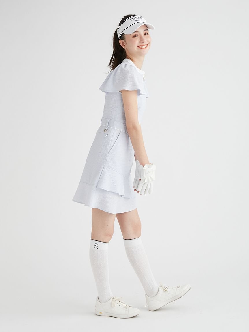 CELFORD｜【CELFORD GOLF】ストレッチレース袖フレアワンピース