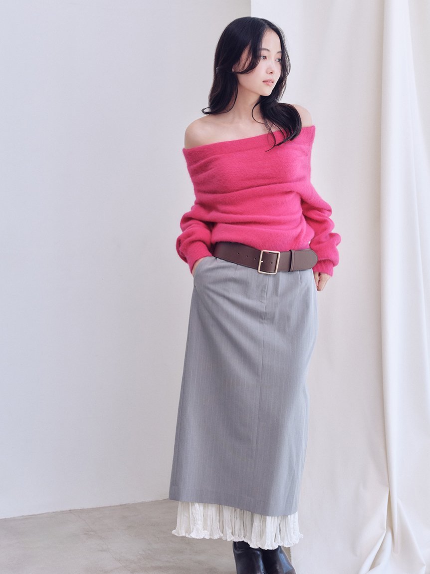 SNIDEL｜プリーツドッキングナロースカート | Rakuten Fashion(楽天