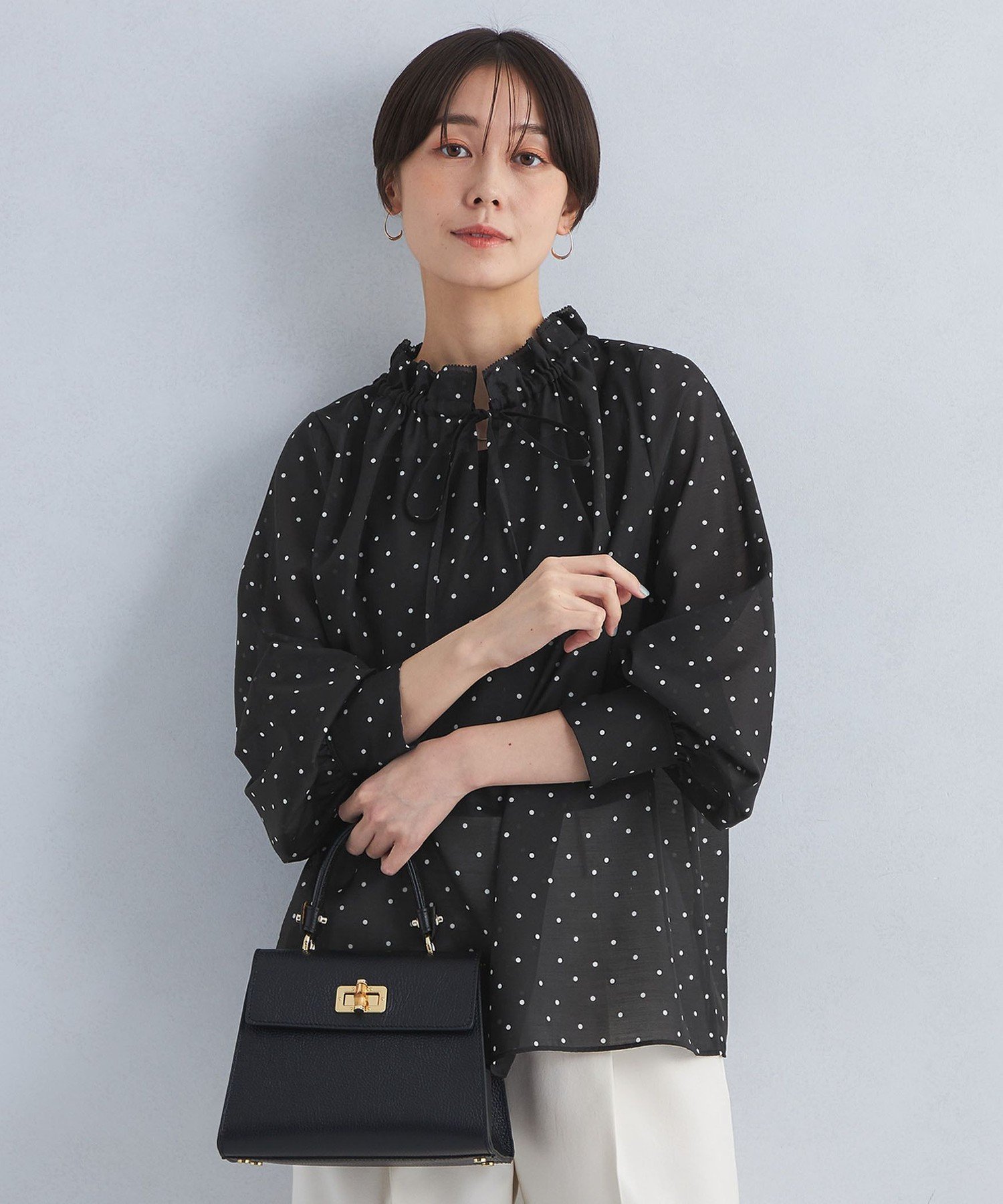 UNITED ARROWS LTD. OUTLET｜シアー ネック フリル 2WAY ブラウス