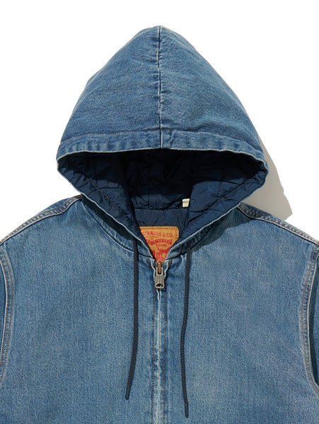 Levi's｜WORKWEAR POTRERO デニム フーディー ミディアムインディゴ