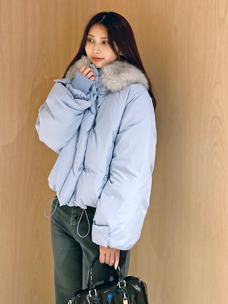 SNIDEL｜【WEB限定カラーあり】西川フードファーショートダウン