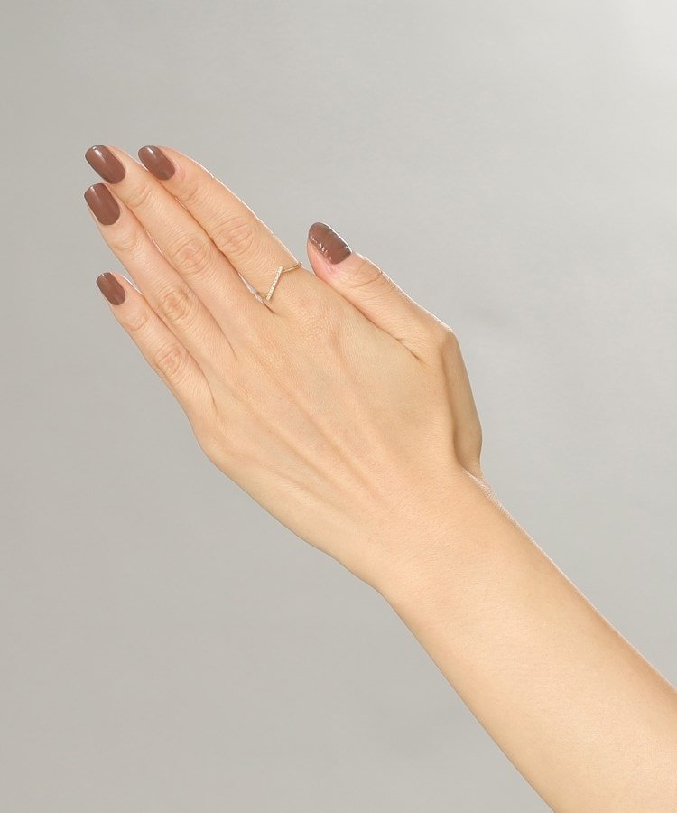 COCOSHNIK｜K10ダイヤモンド ダイヤゴナルライン リング | Rakuten