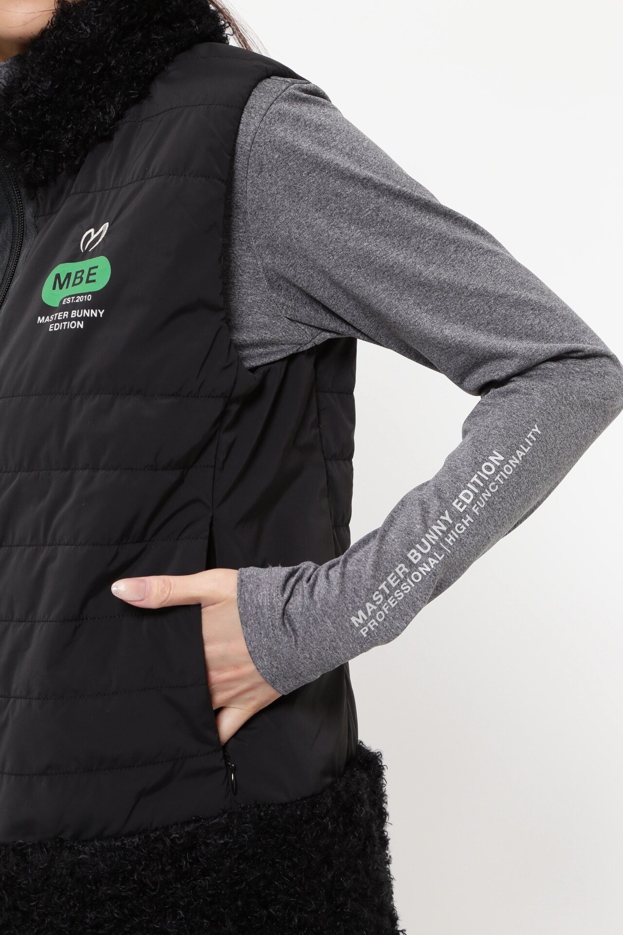 MASTER BUNNY EDITION｜中綿ナイロンタフタボア フルジップベスト
