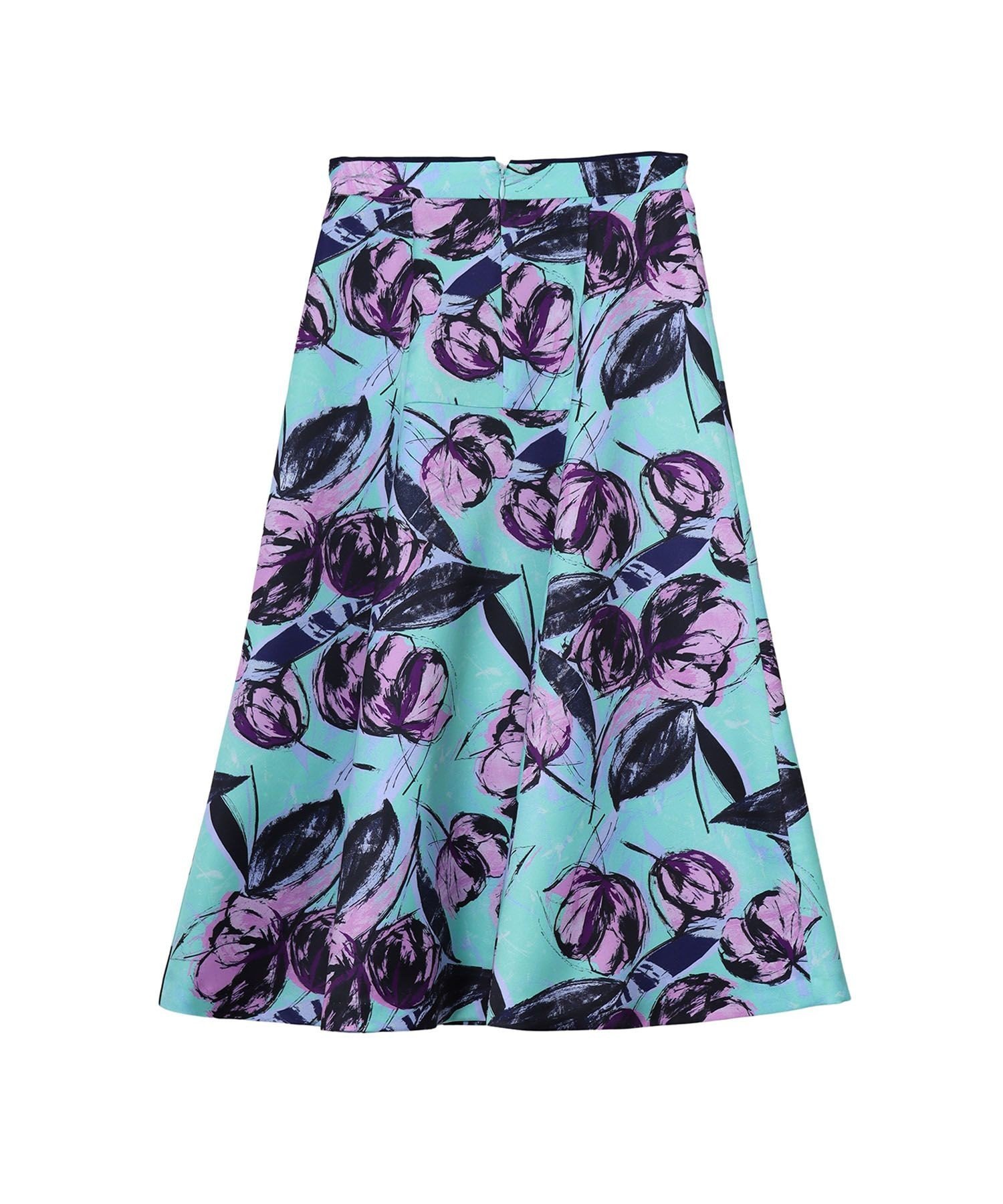 ANAYI｜ドローイングフラワープリントフレアスカート | Rakuten