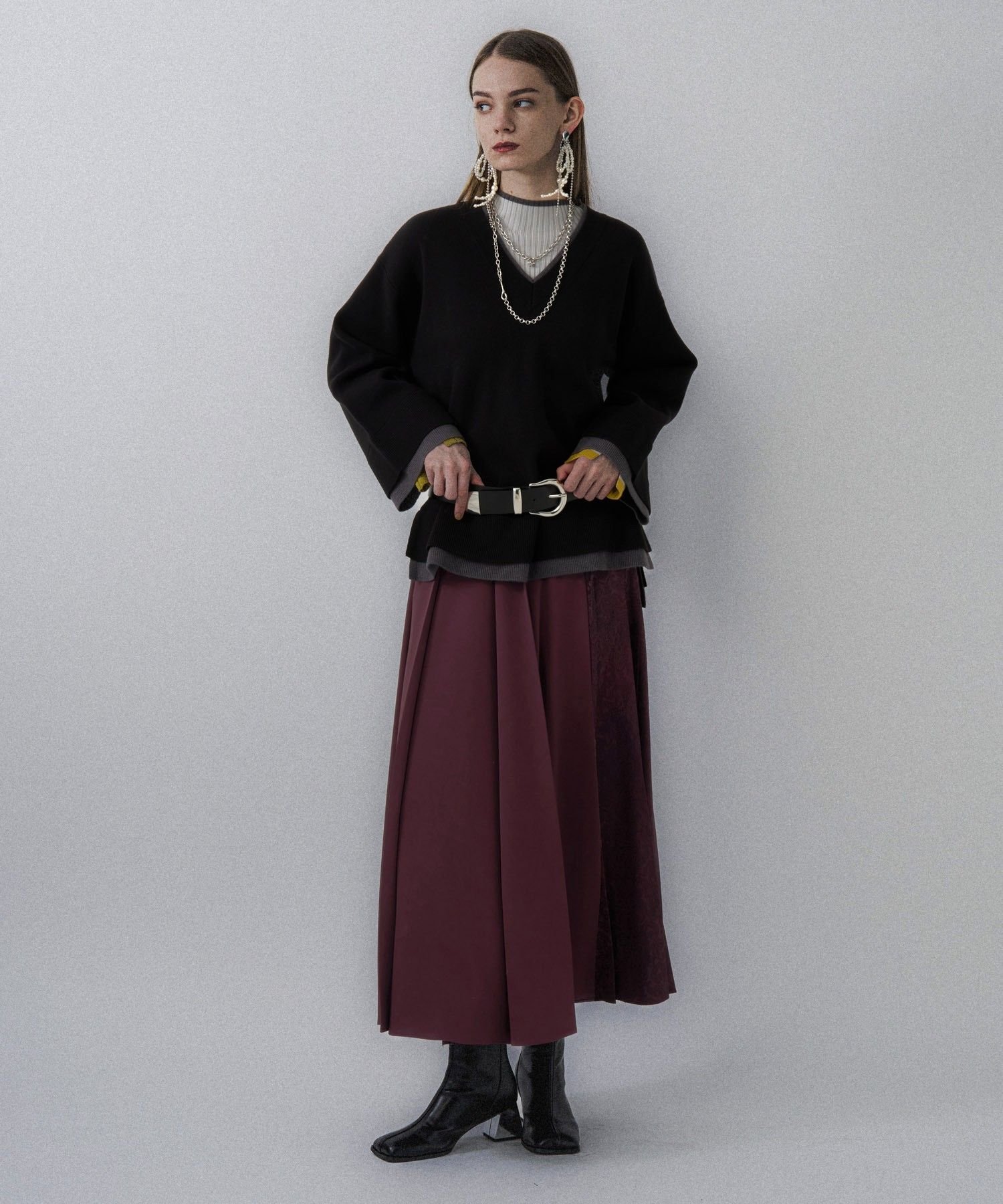 HARE｜アシメジャガードプリーツスカート | Rakuten Fashion(楽天