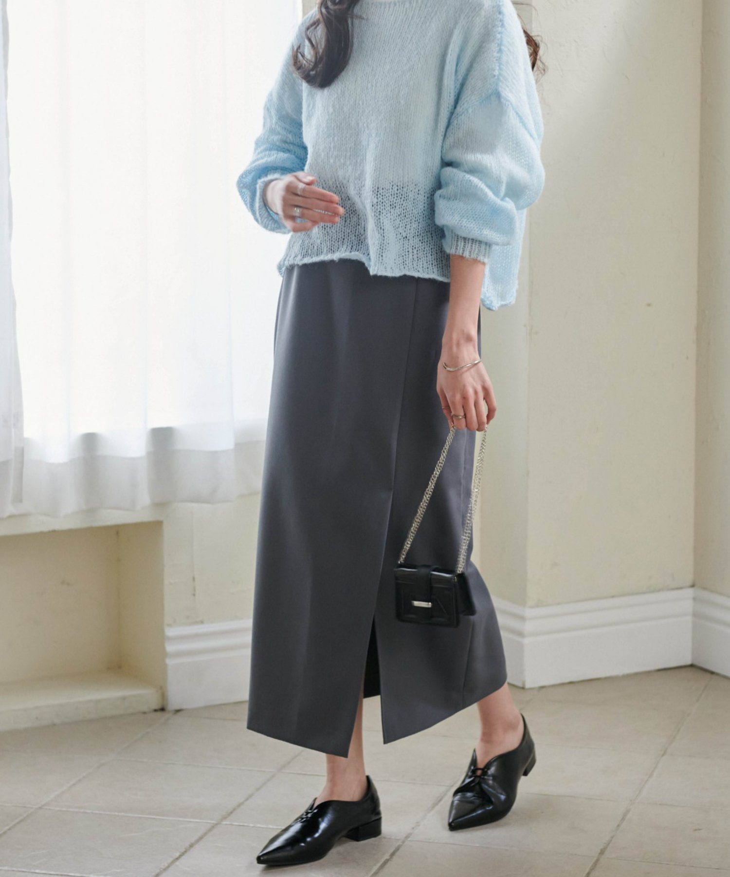 Ranan｜Ranan/(W)モヘアライクローゲージニット | Rakuten Fashion