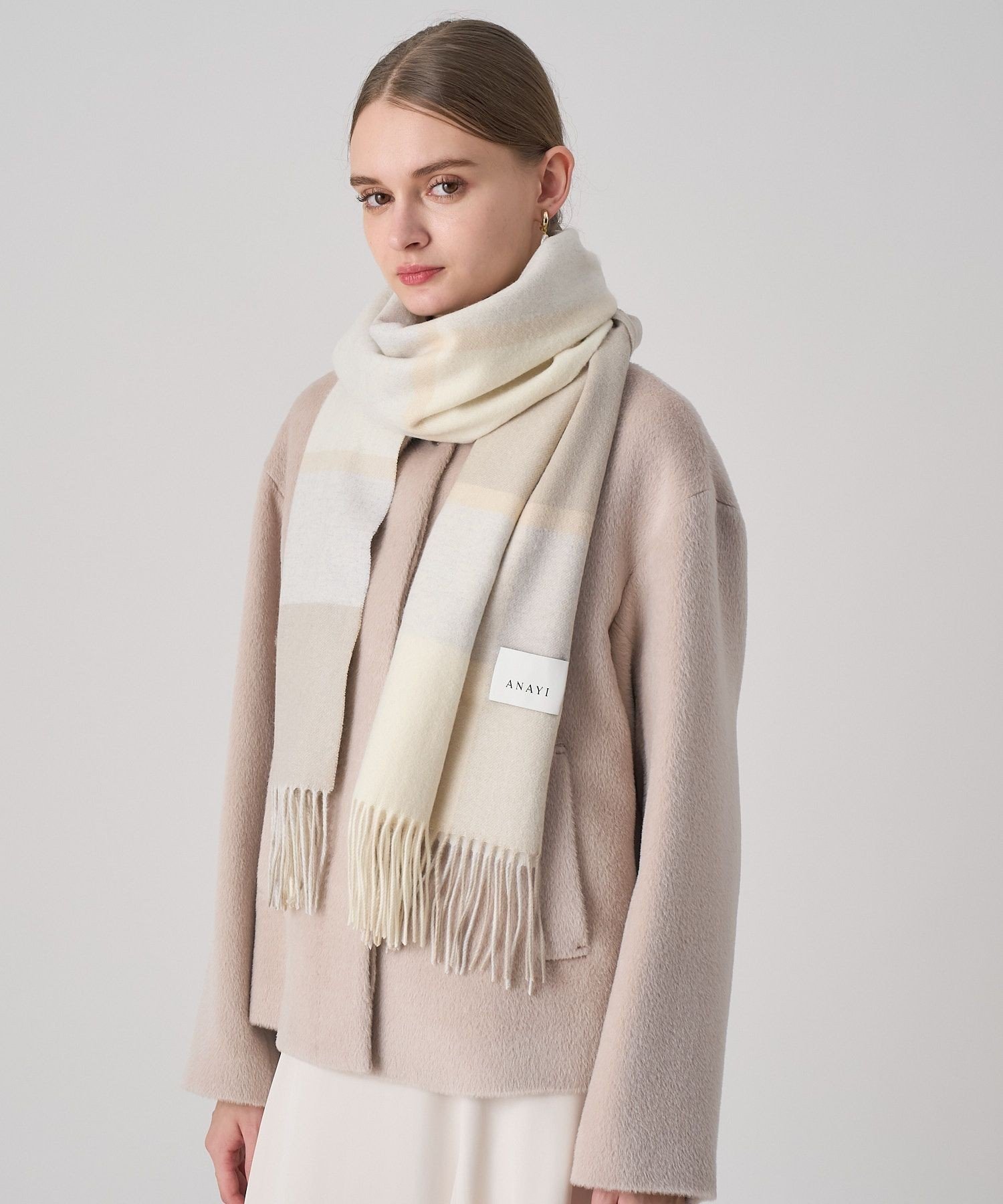 Aquascutum｜カシミヤチェックマフラー RED | Rakuten Fashion(楽天