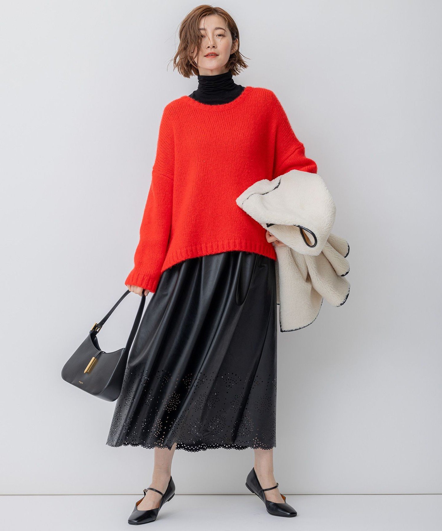 23区｜【滝沢眞規子さん着用】ベビーアルパカ クロップド ニット