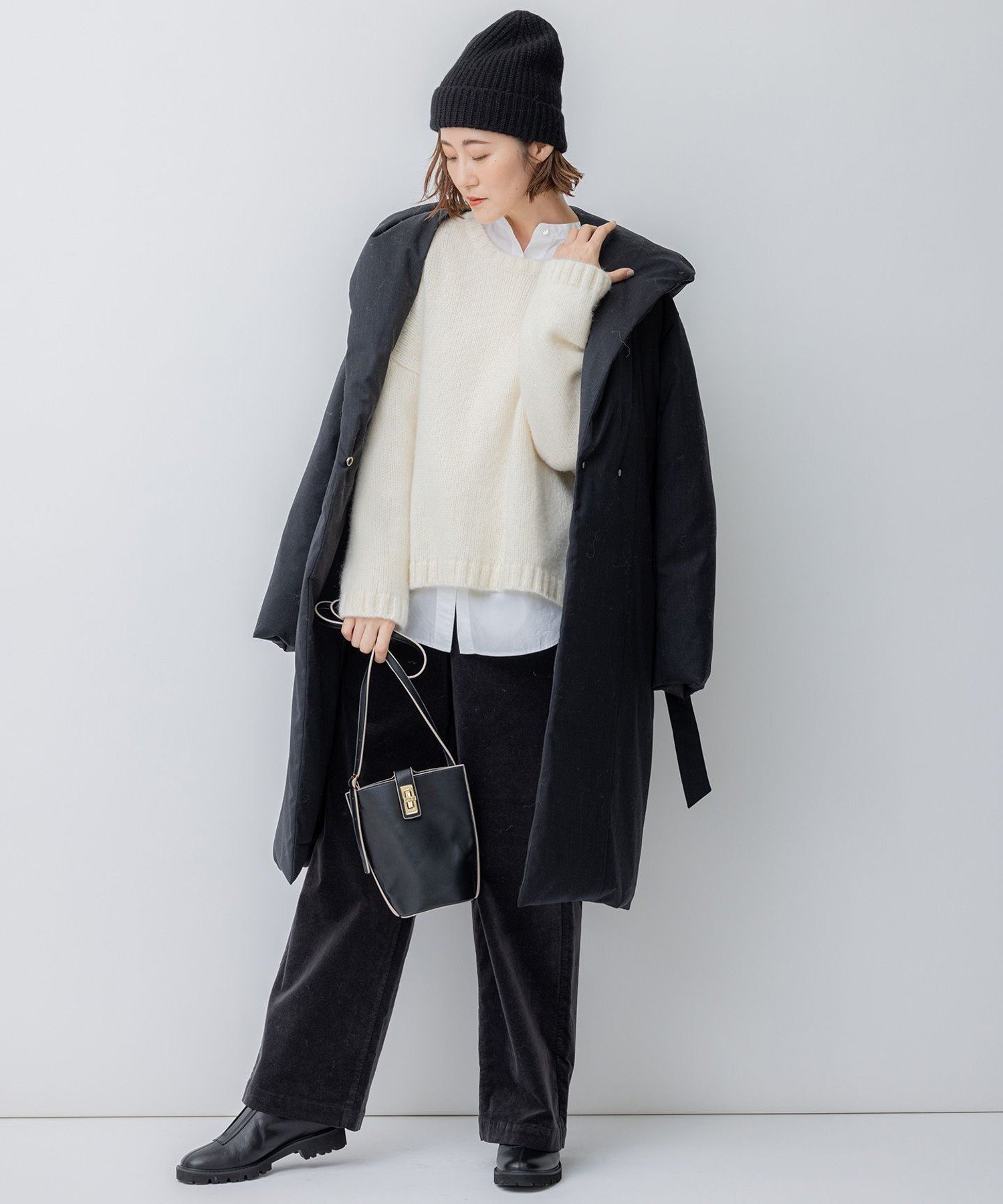 23区｜【滝沢眞規子さん着用】ベビーアルパカ クロップド ニット