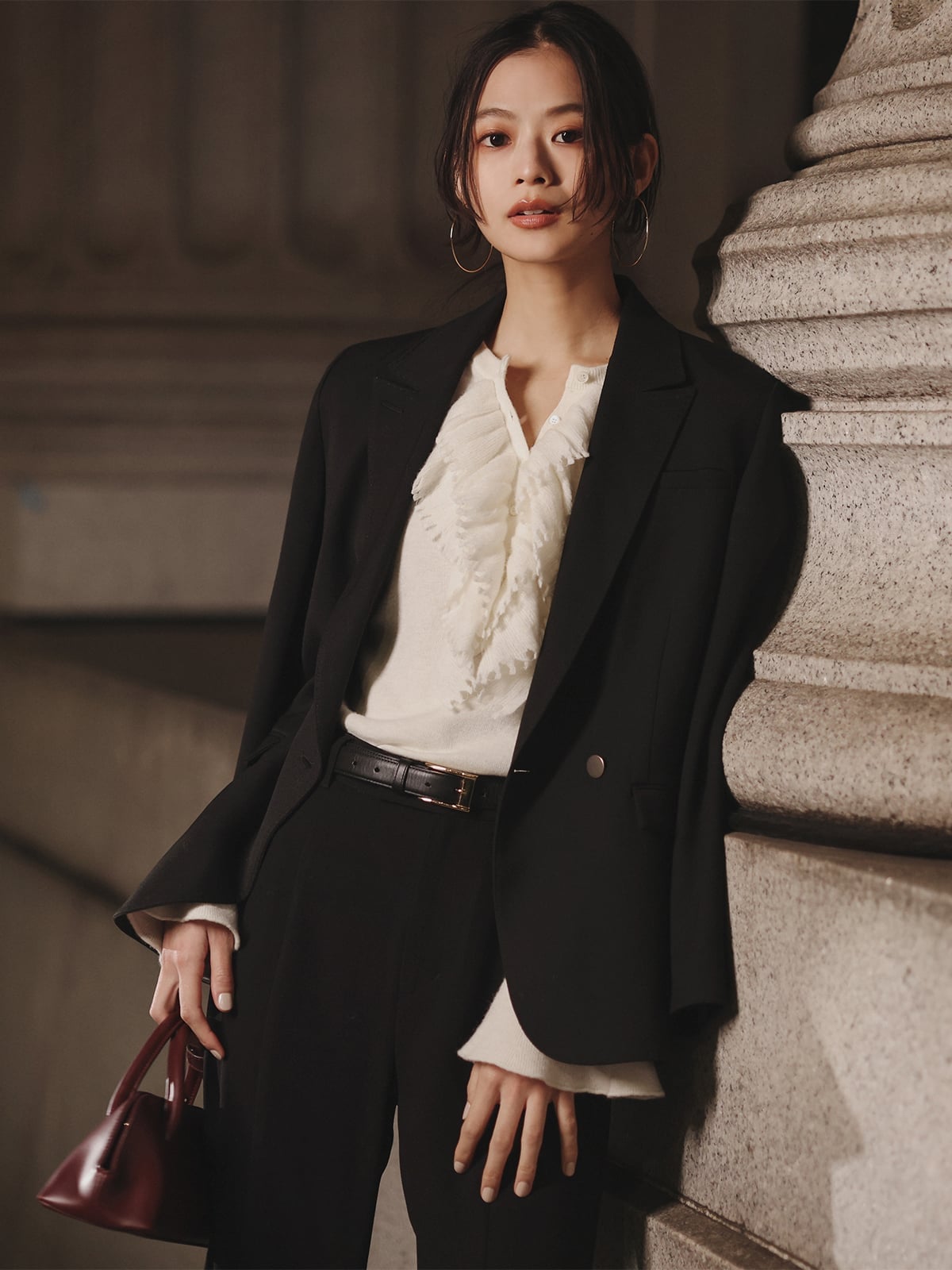 anuans｜カスケードフリルニットトップス | Rakuten Fashion(楽天