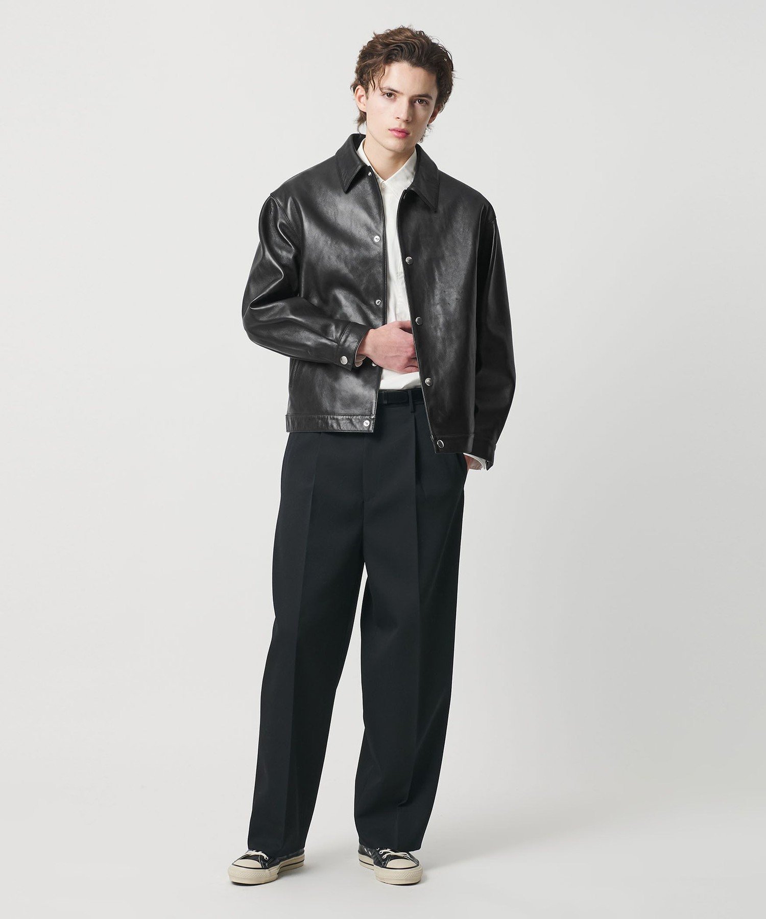 BEAUTY&YOUTH UNITED ARROWS｜セミベジタブル レザー トラッカー