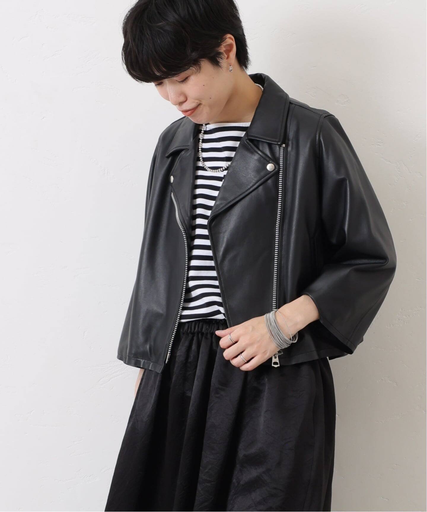 journal standard luxe｜《追加》レザー ショートライダースジャケット