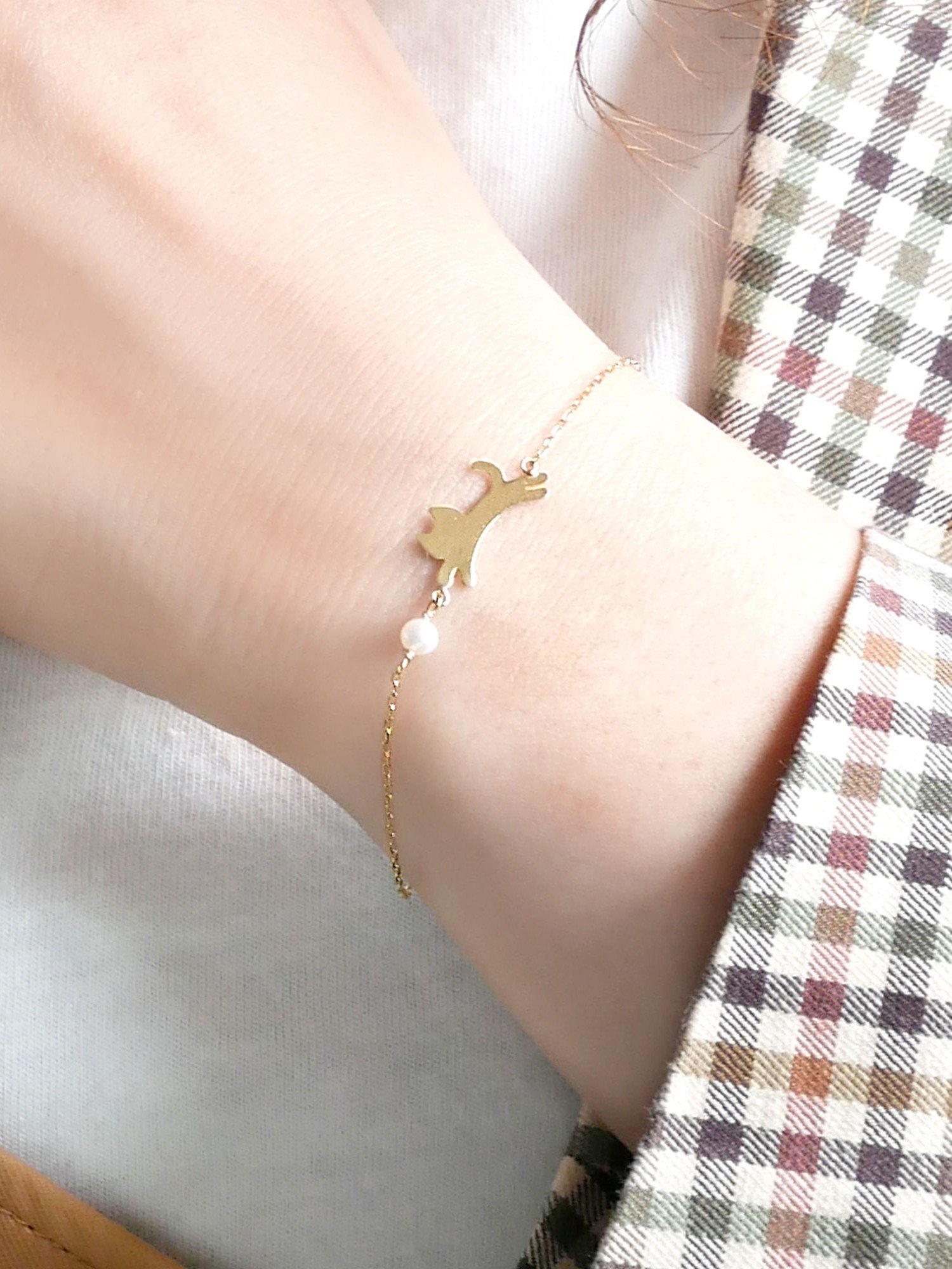 va vendome aoyama｜ねこ パール ブレスレット【Me&Cats寄付対象商品