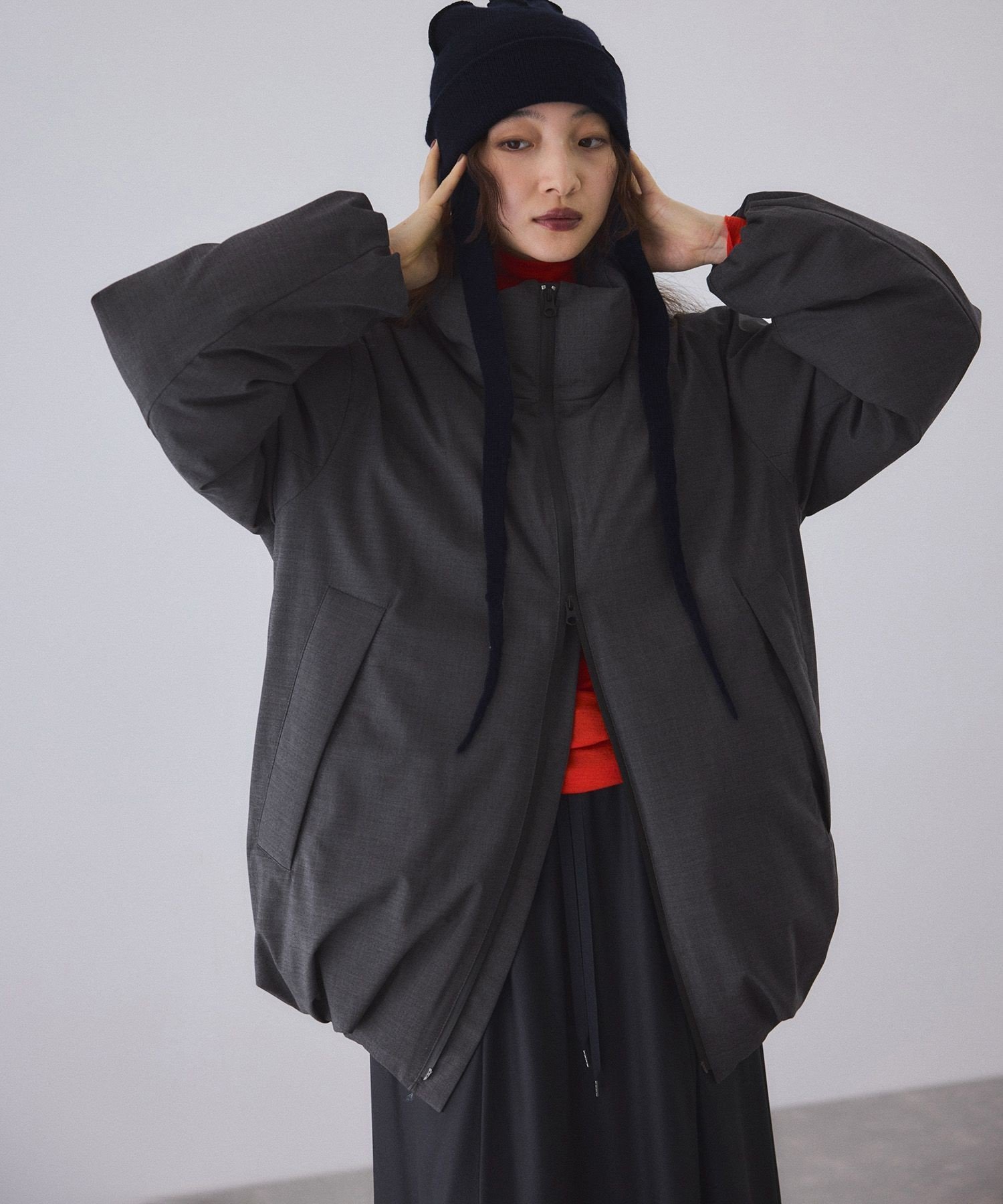 ADAM ET ROPE'｜【サステナブル】ウールMIXミドルダウン/撥水