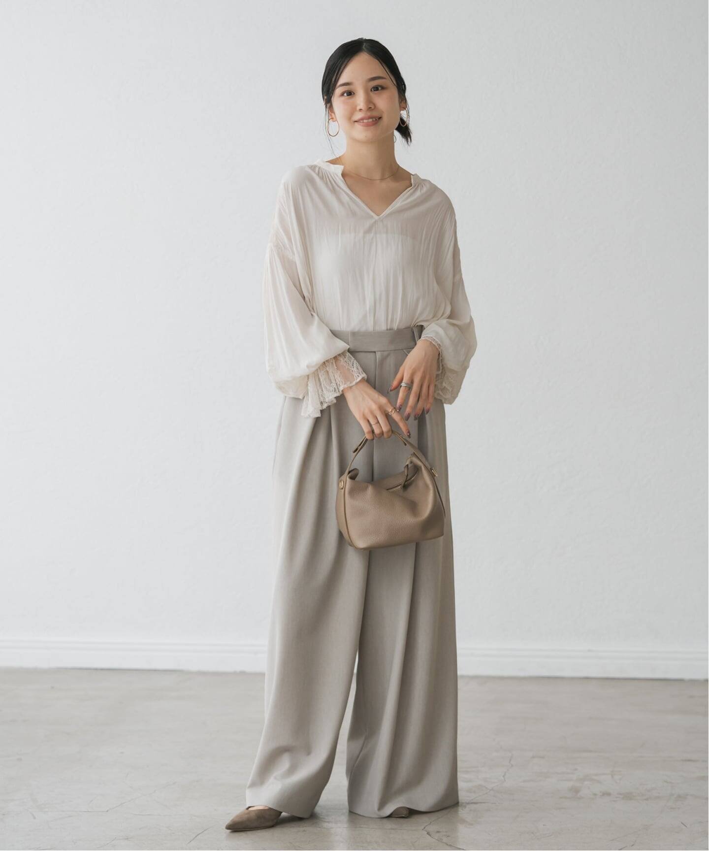 NOBLE｜レーストリミングフリルカフスブラウス | Rakuten Fashion(楽天