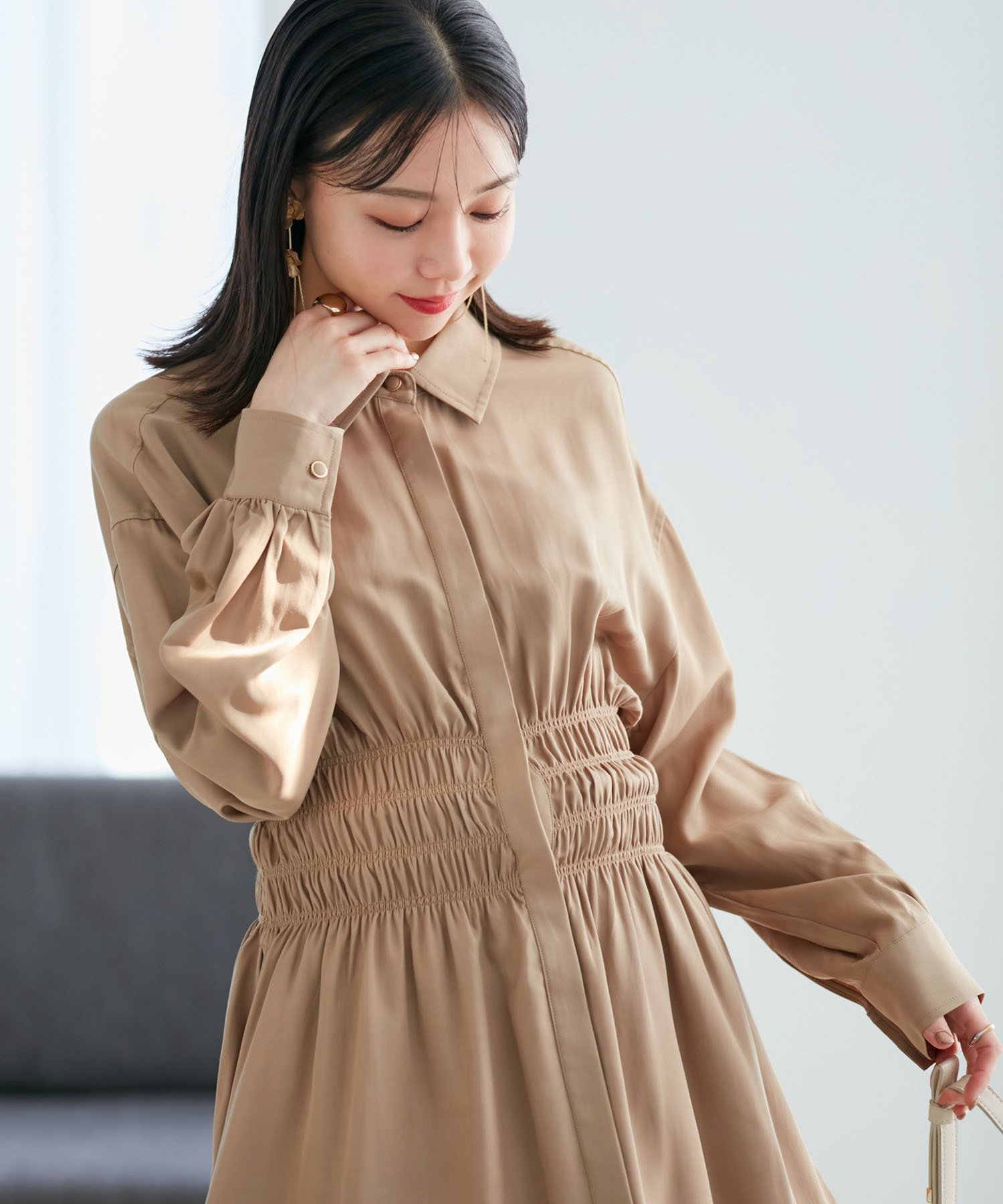 VIS｜【洗える】ウエストシャーリングブラウス | Rakuten Fashion(楽天