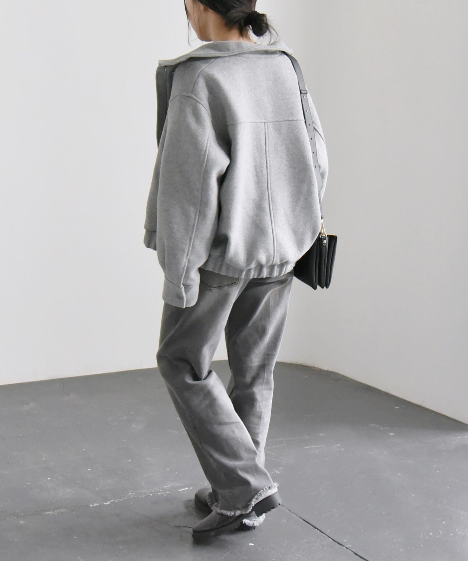 SHIPS｜quaranciel: メルトン スタンドカラー ジップ ブルゾン コート