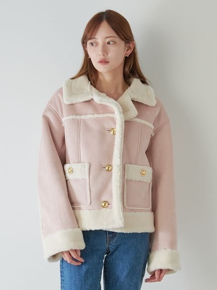 SNIDEL｜【WEB限定/ボアコレクション】金ボタンバリエジャケット