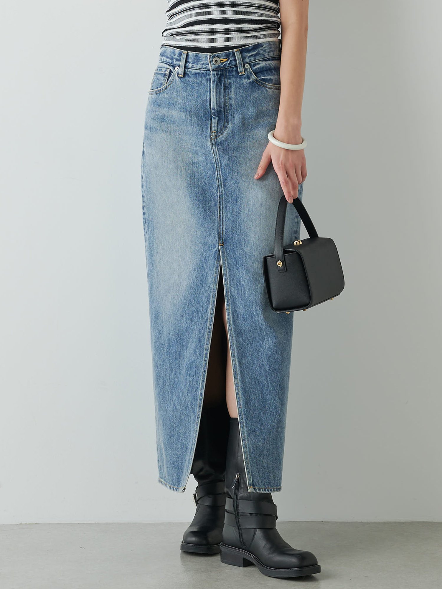 Whim Gazette｜デニムスリットスカート | Rakuten Fashion(楽天