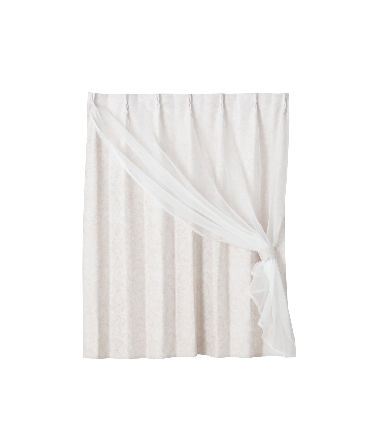 Francfranc｜ラメ×リマニフィ ダブルカーテン H1350×W1000(レース