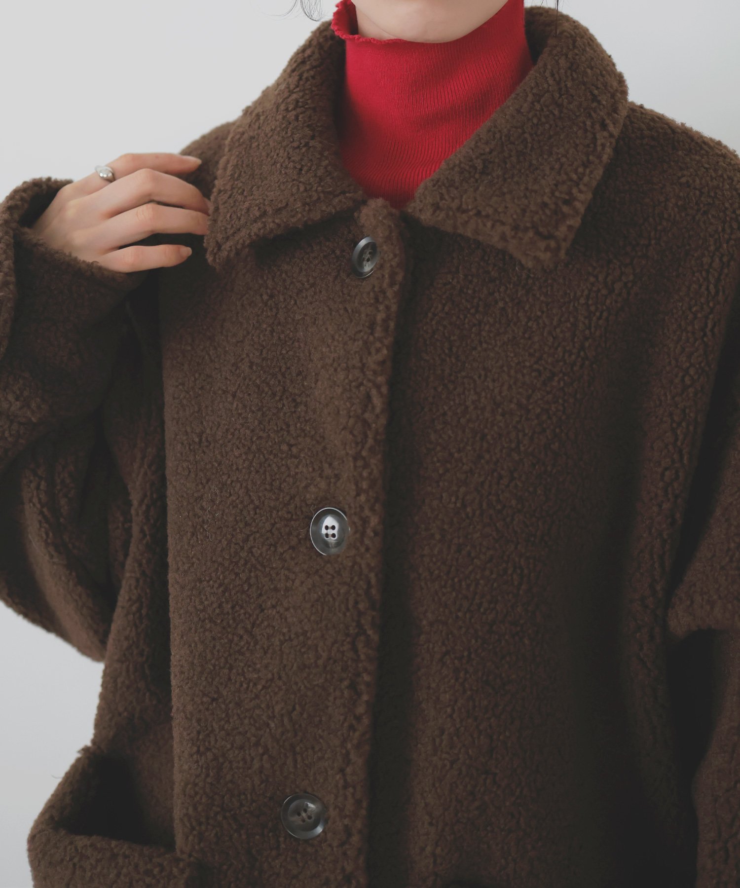 LIAN｜ボアムートンステンカラーコート | Rakuten Fashion(楽天