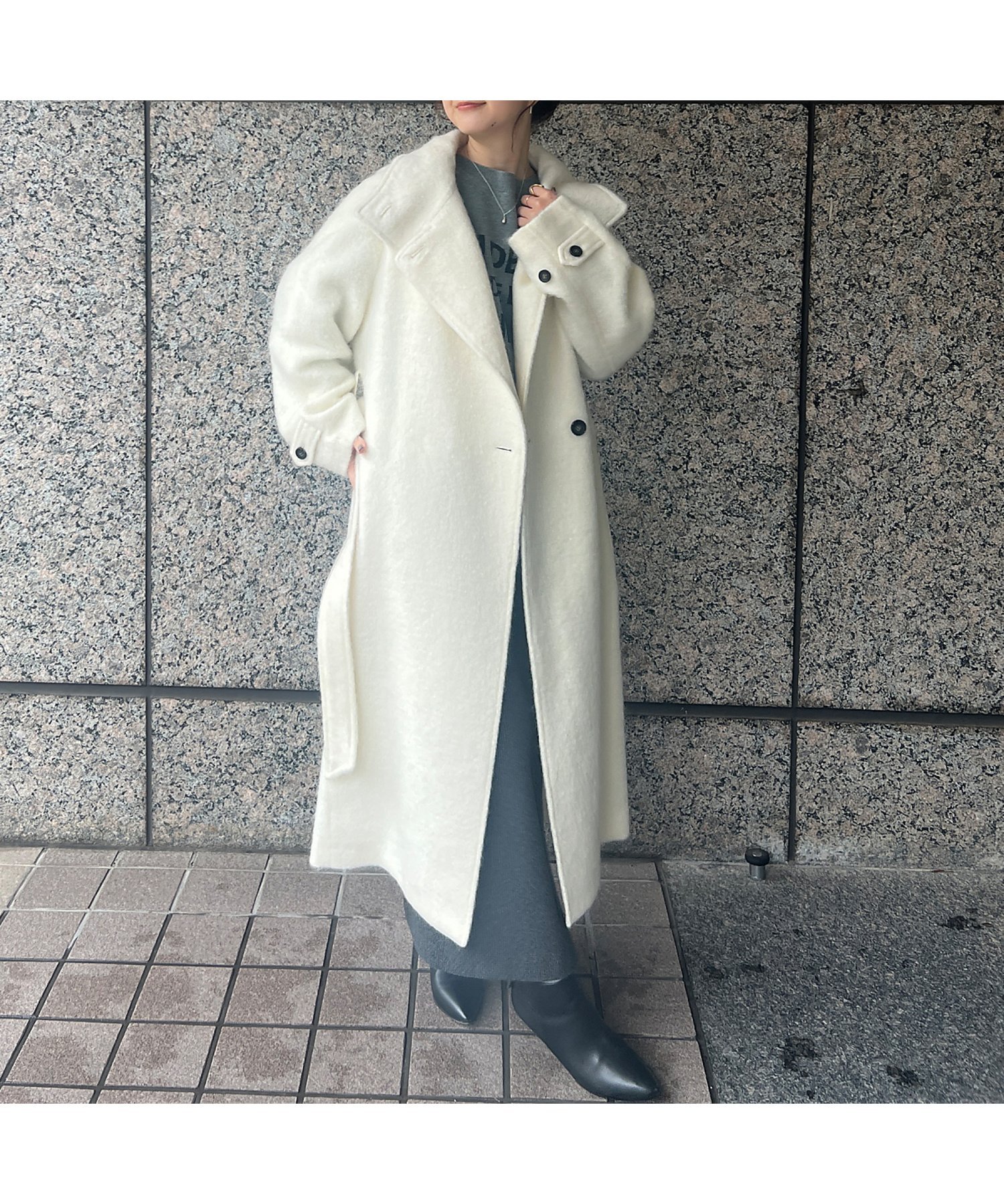 Rouge vif la cle｜モヘアシャギーテーラーコート | Rakuten Fashion