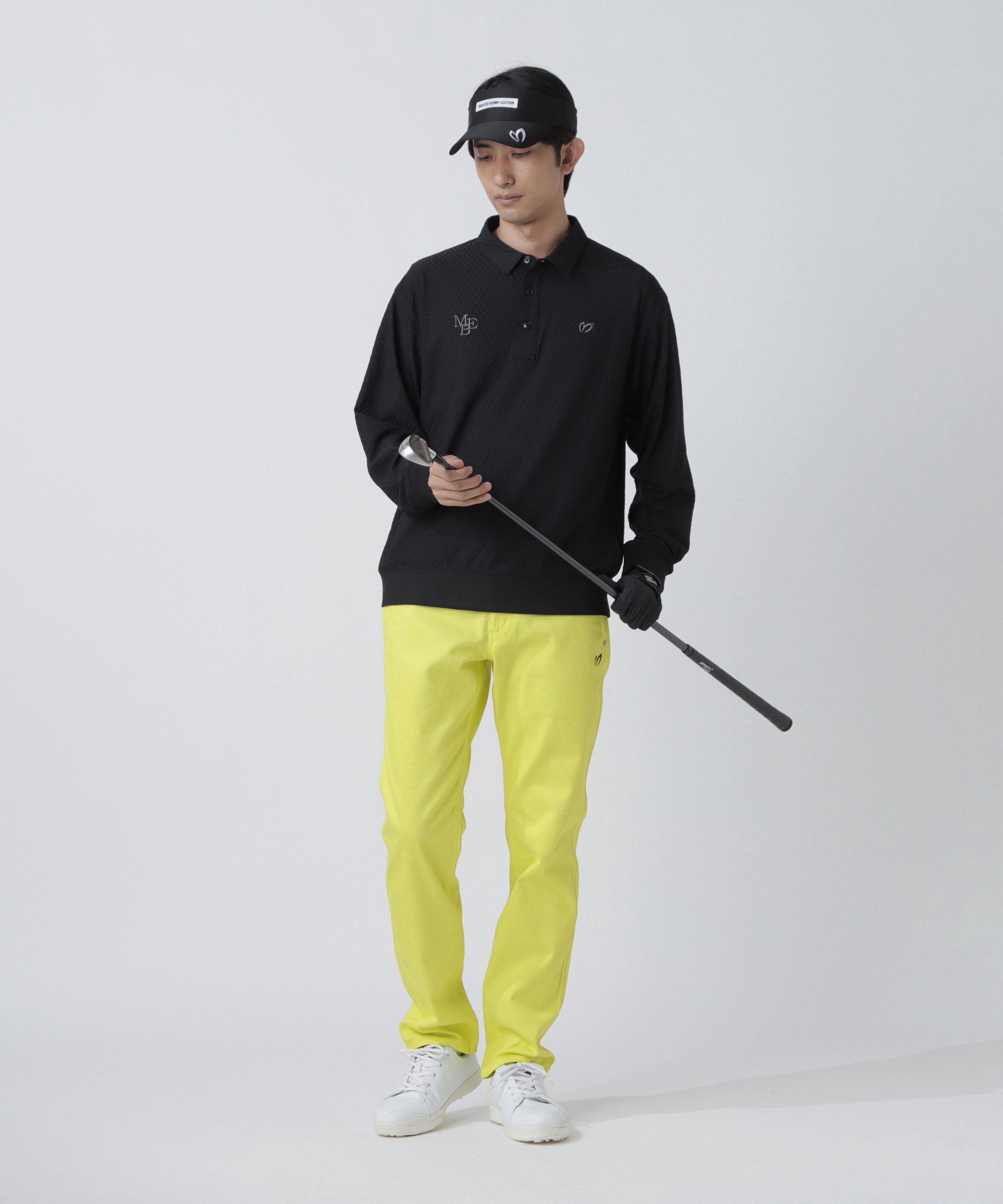MASTER BUNNY EDITION｜リンクスロゴジャガード長袖ポロシャツ