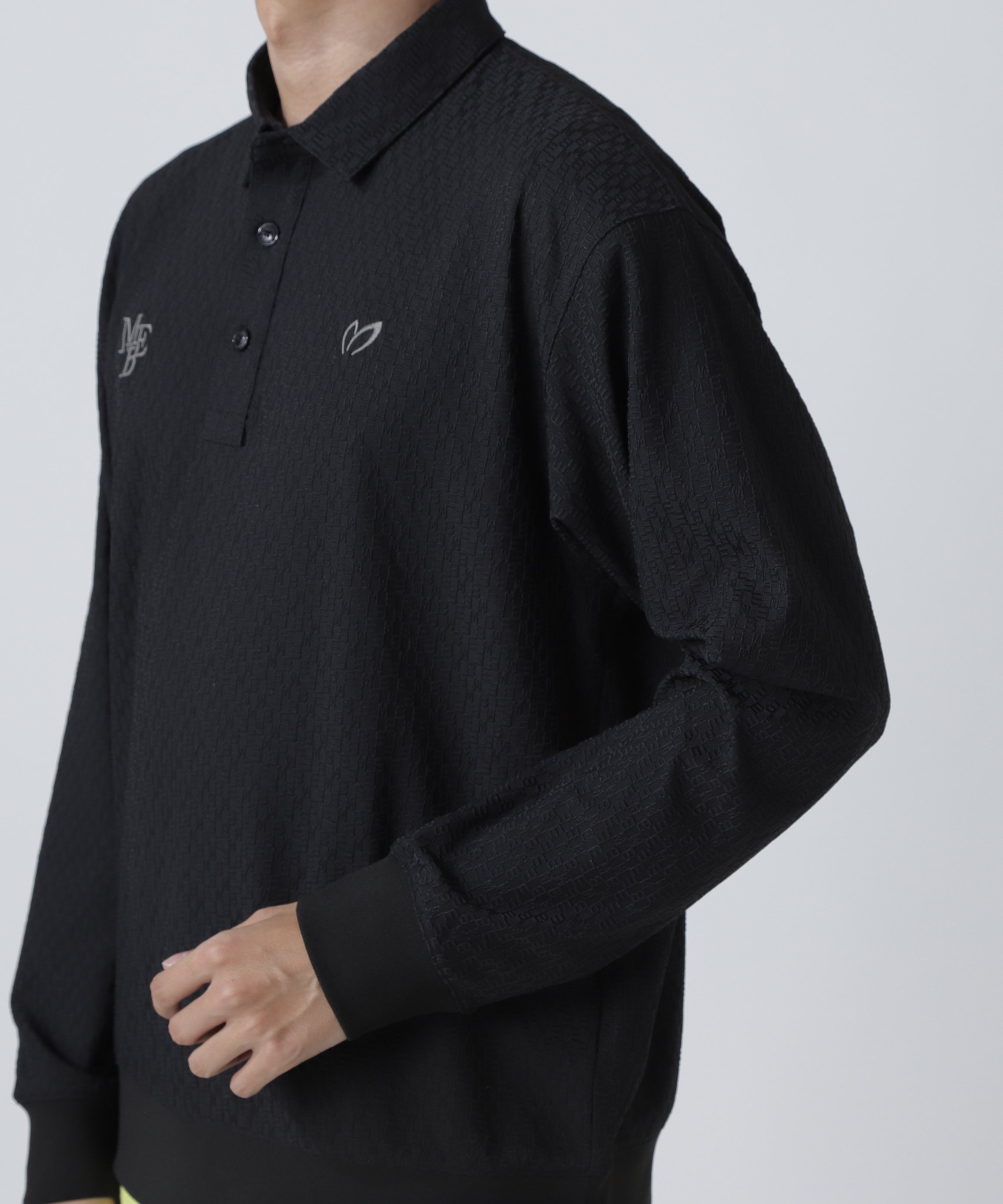 MASTER BUNNY EDITION｜リンクスロゴジャガード長袖ポロシャツ