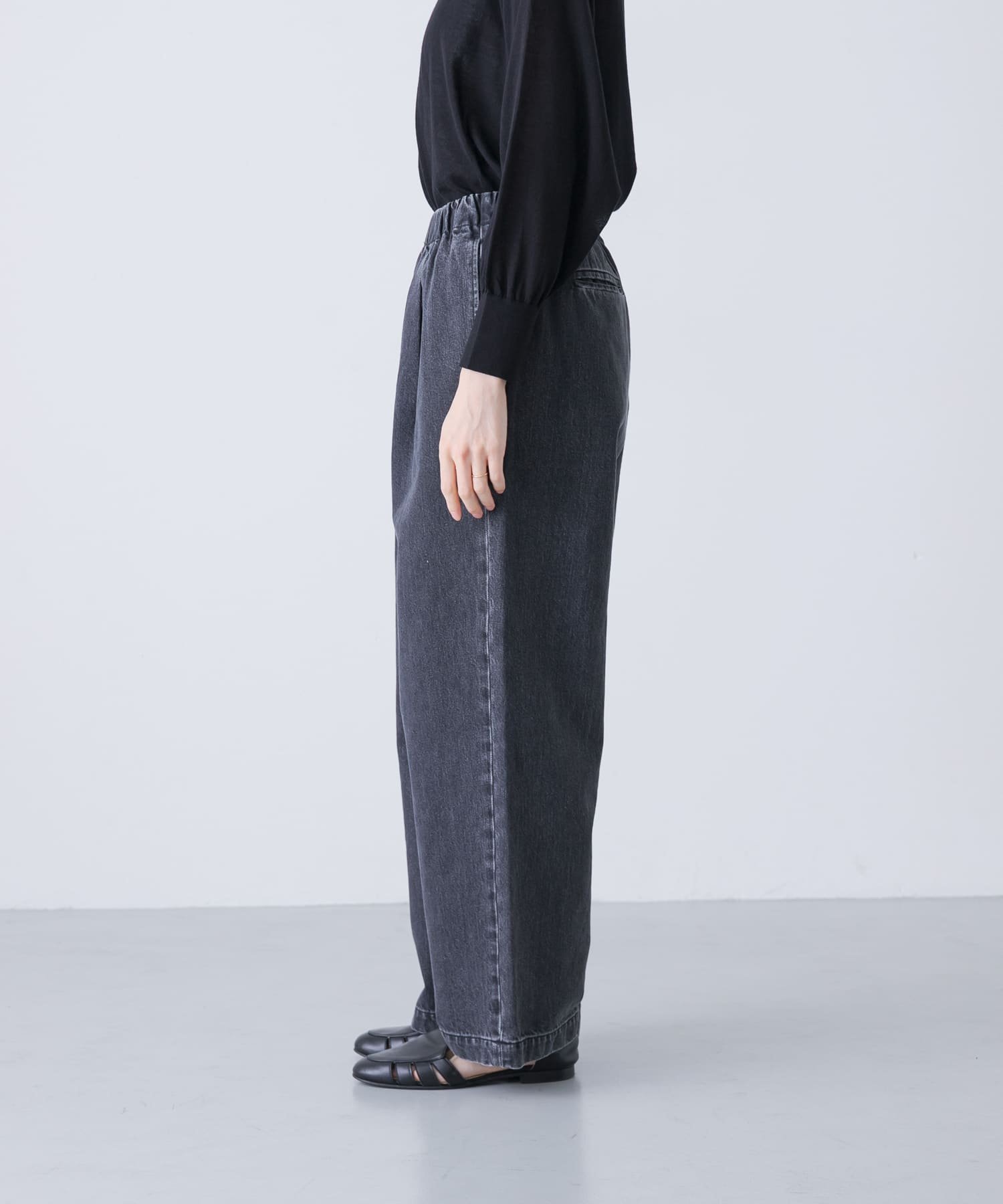 かぐれ｜フェードデニムイージーパンツ | Rakuten Fashion(楽天