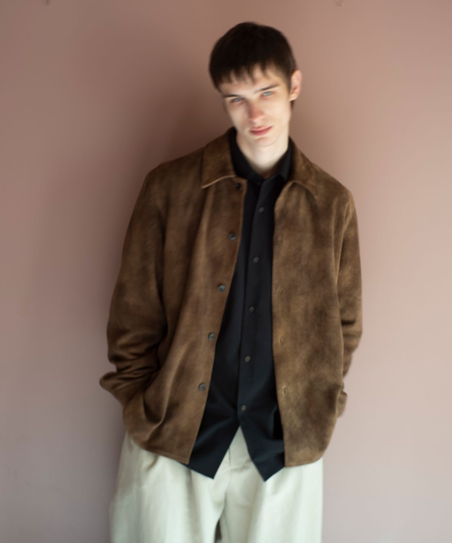 ADAM ET ROPE'｜ヴィンテージ加工 ゴート スエード シャツ | Rakuten