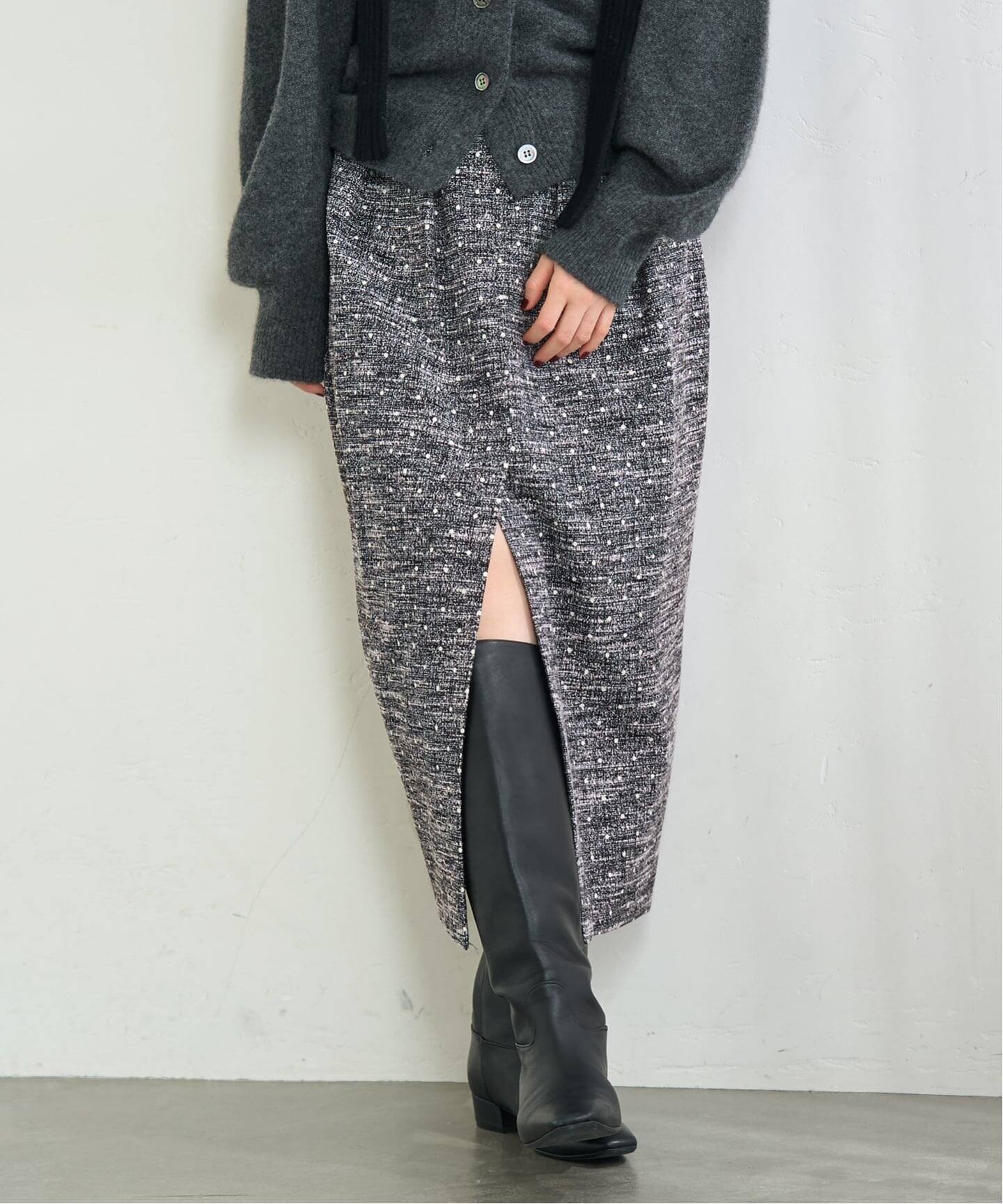 IENA｜ドットツイードタックスカート | Rakuten Fashion(楽天