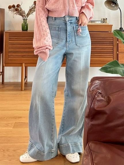 LILY BROWN｜ストレートフレアデニムパンツ | Rakuten Fashion(楽天