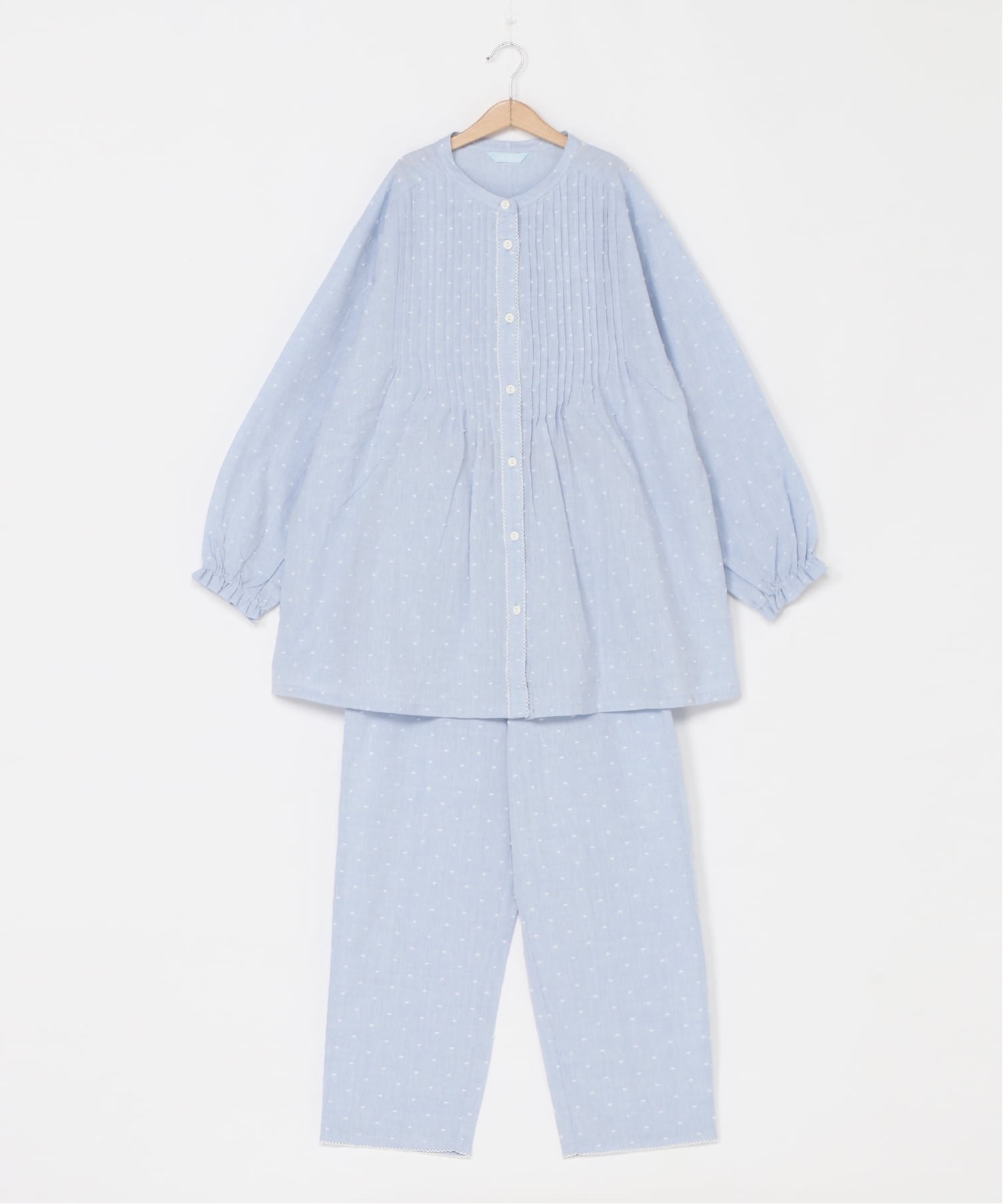 KID BLUE｜(W)26ドビードットシャンブレー 長袖パジャマ | Rakuten