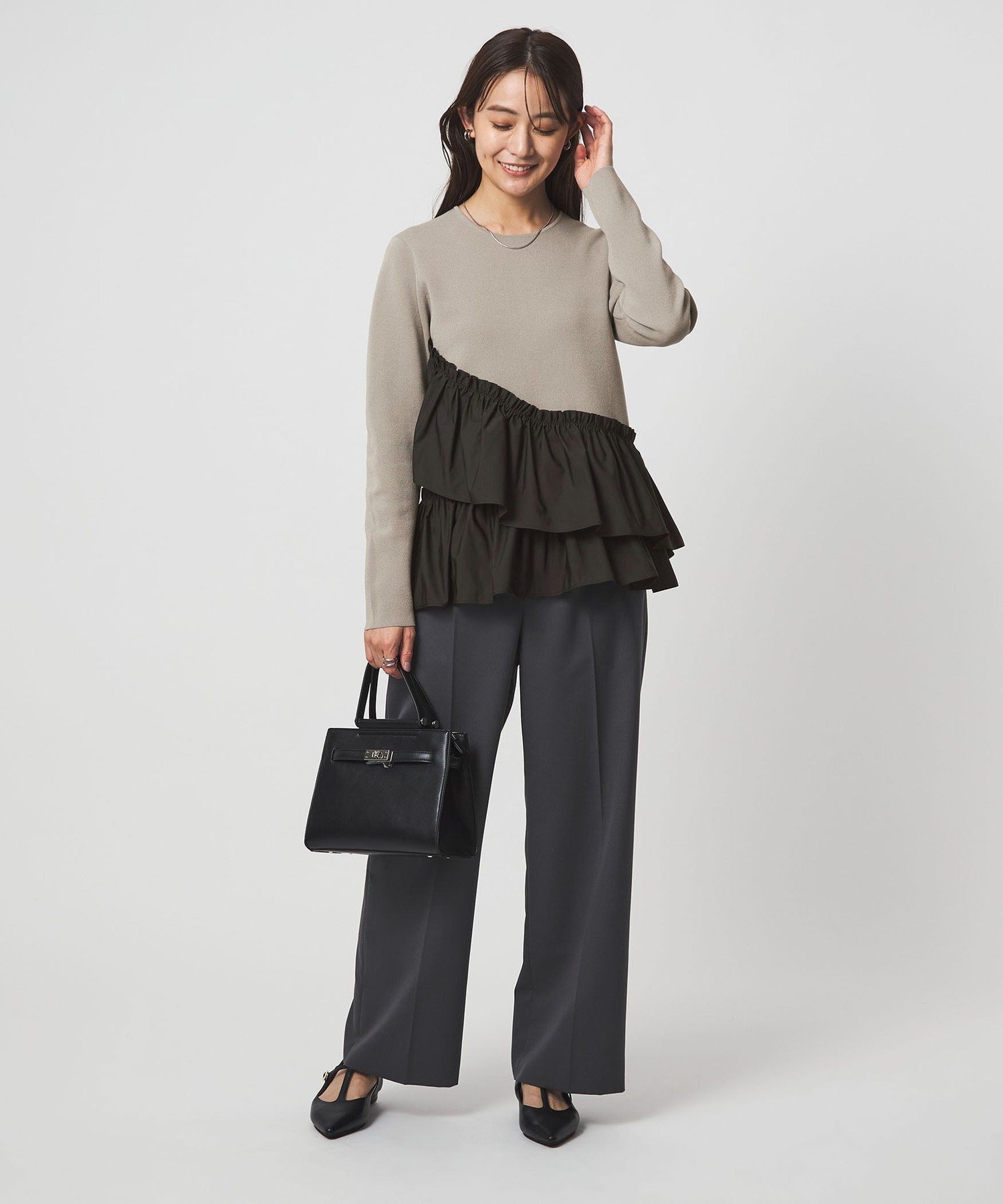 UNITED ARROWS green label relaxing｜タフタ ドッキング ペプラム