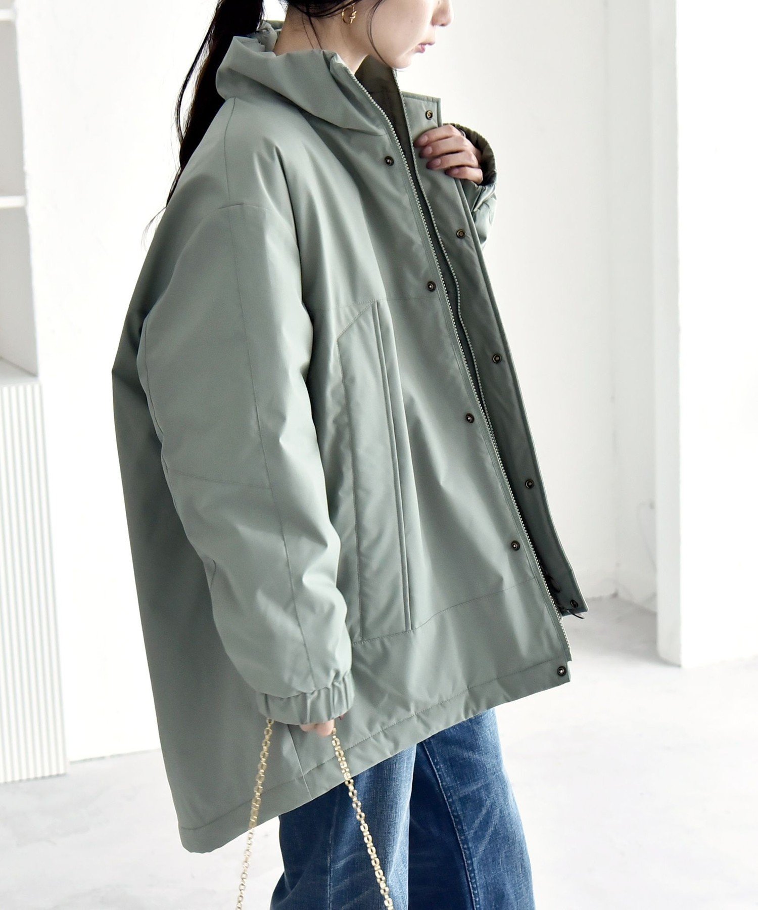 SHIPS any:<多機能>中綿 2WAY スタンドカラー モンスター コート SHIPS｜SHIPS any:<多機能>中綿 2WAY スタンドカラー モンスター