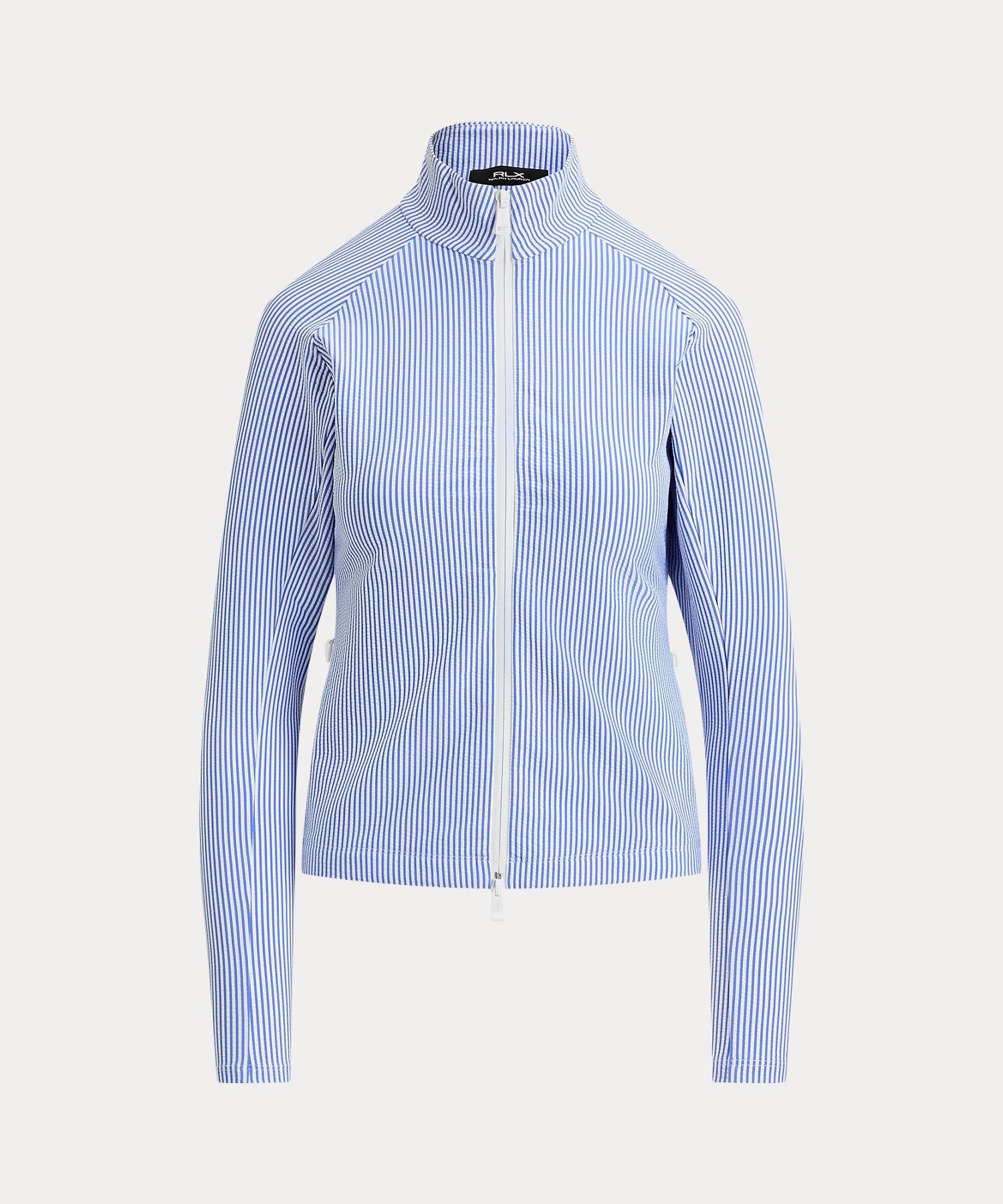 RALPH LAUREN｜(RLX)シアサッカー モックネック ジップ ジャケット