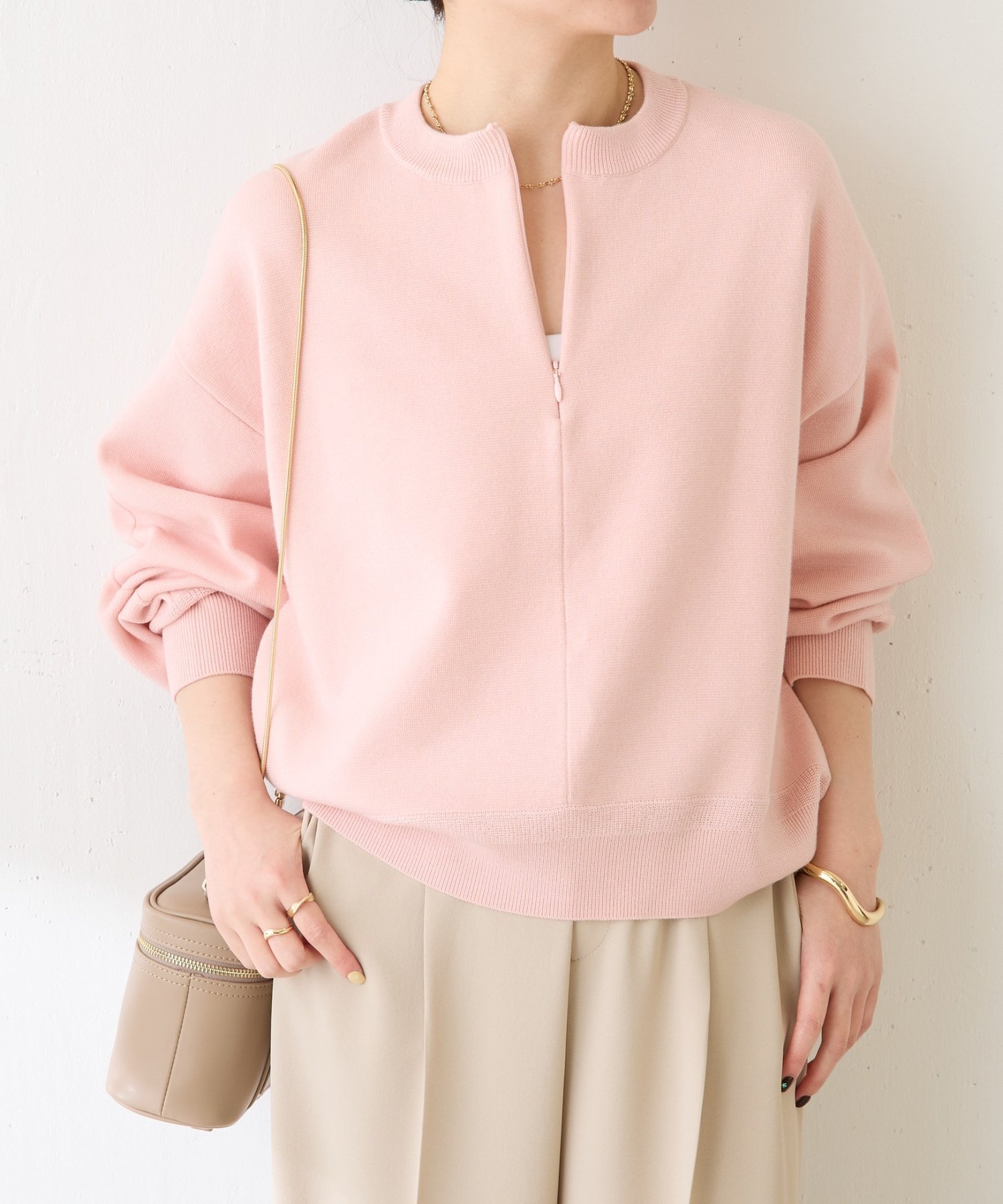 COLLAGE GALLARDAGALANTE｜ジップスウェットライクニット | Rakuten