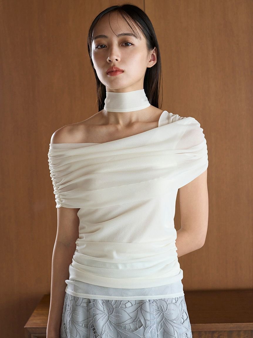 SNIDEL｜ギャザーアシメカットプルオーバー | Rakuten Fashion(楽天