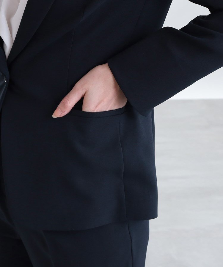 INDIVI｜【定番スーツ/UVケア/洗える】ウール調テーラードジャケット
