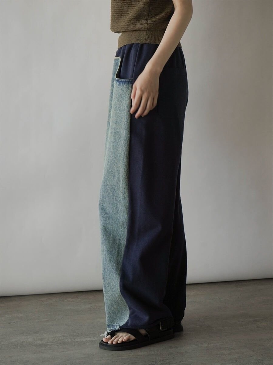 LASUD｜デニムドッキングスウェットパンツ | Rakuten Fashion(楽天