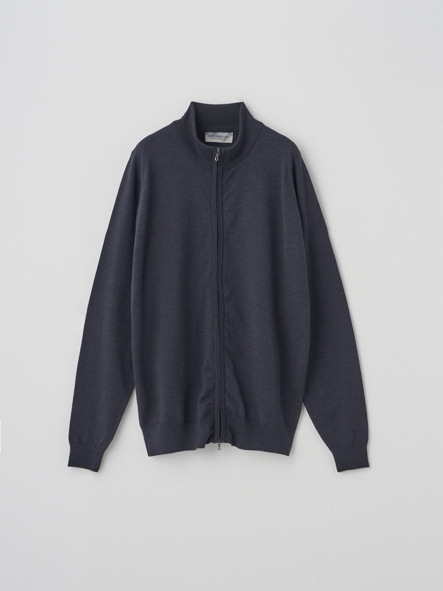 JOHN SMEDLEY｜クルーネック長袖ニットカーディガン | A4790 | 24G