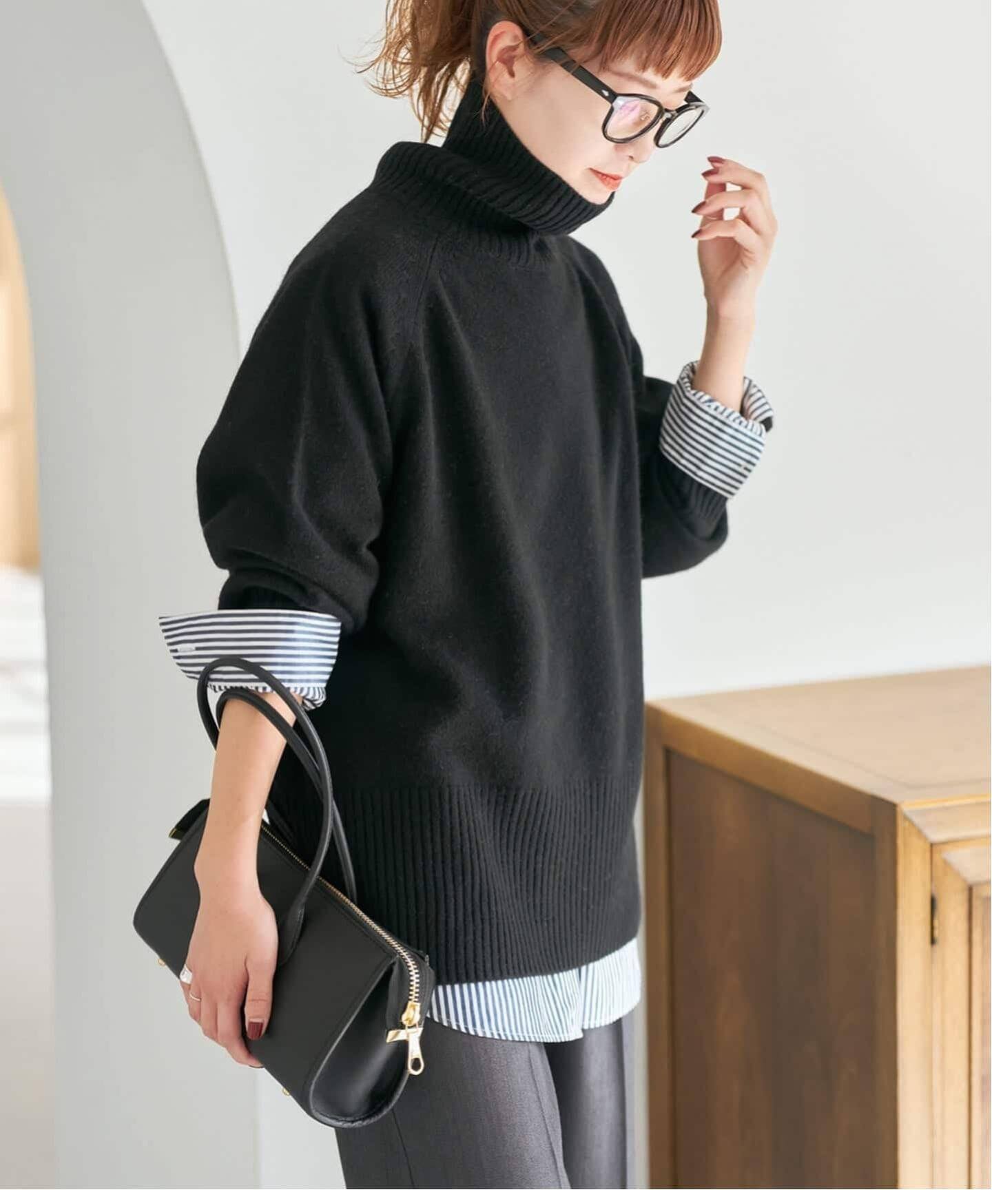 Spick & Span｜ウールカシミヤ ラグランタートルニット | Rakuten