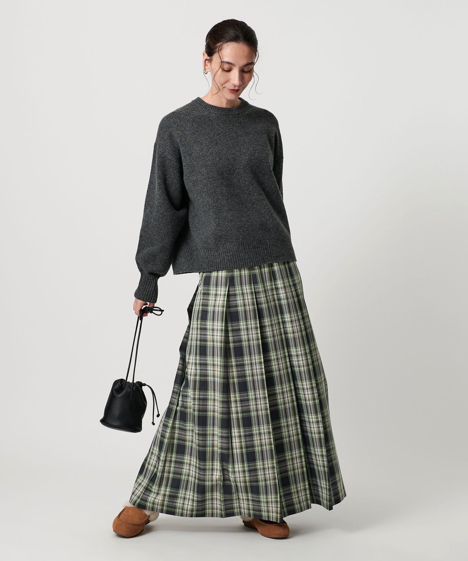 BEAUTY&YOUTH UNITED ARROWS｜チェック プリーツロングスカート