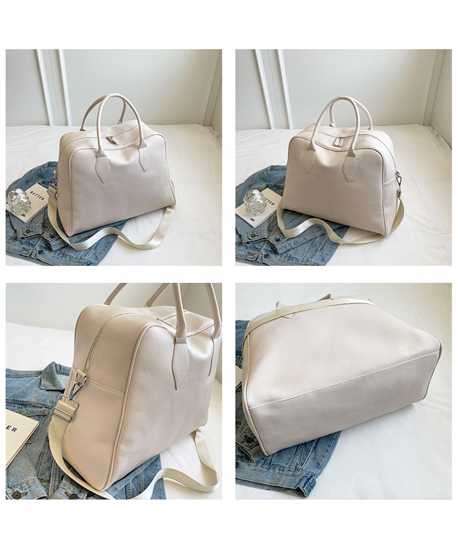 florist｜3WAY大容量レザータッチビッグサイズボストンバッグ