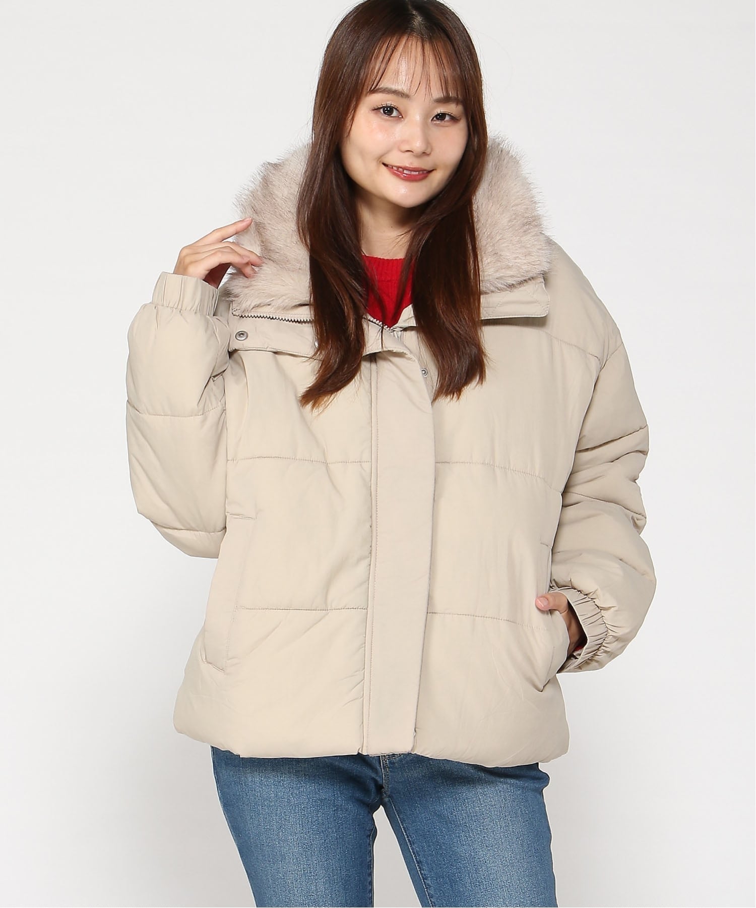 GAP｜(W)フェイクファートリミング パファージャケット | Rakuten