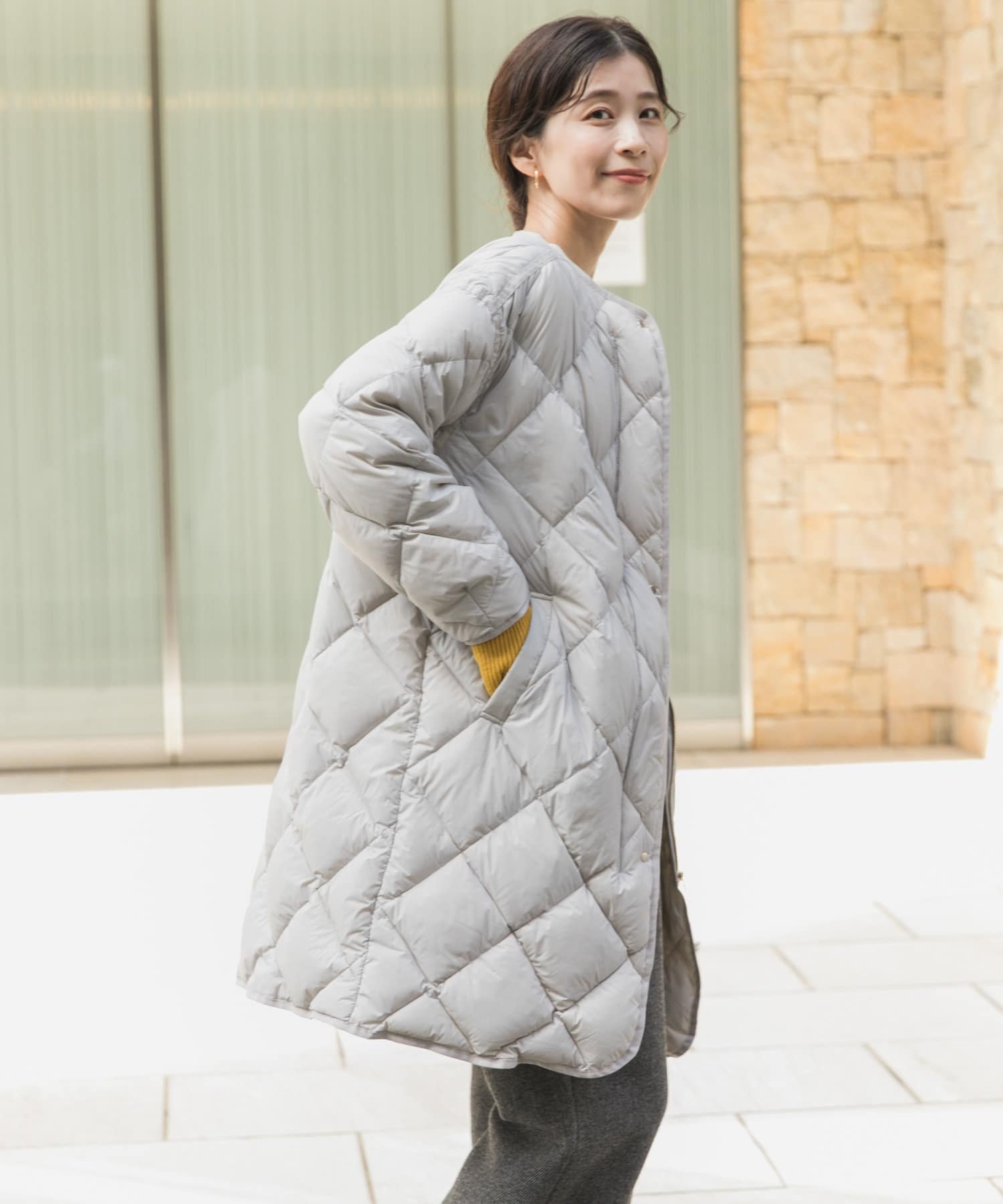 URBAN RESEARCH DOORS｜ライトダウンキルトロングコート | Rakuten