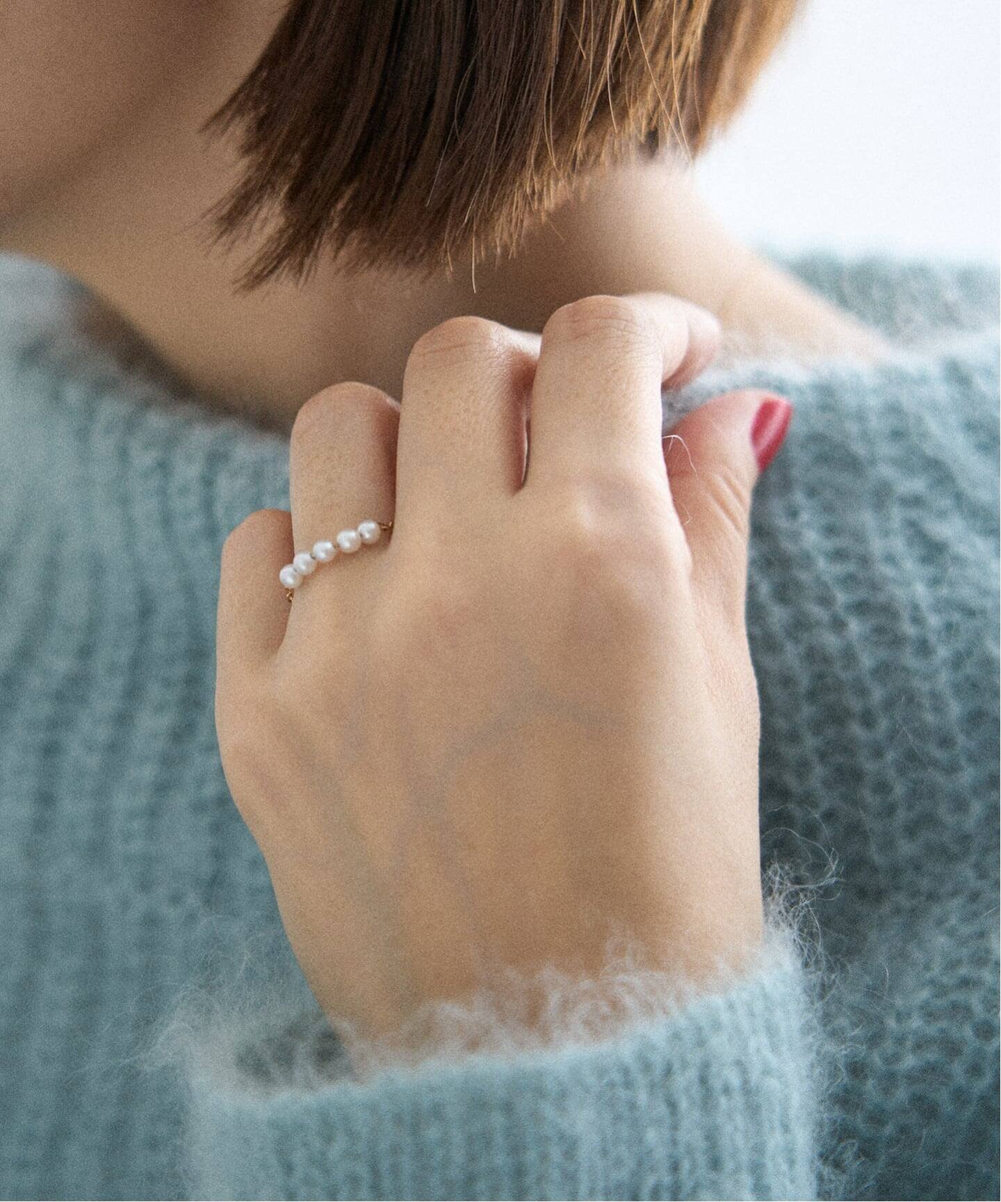 IENA｜GIGI/ジジ 別注 PEARL CHAIN RING EX | Rakuten Fashion(楽天
